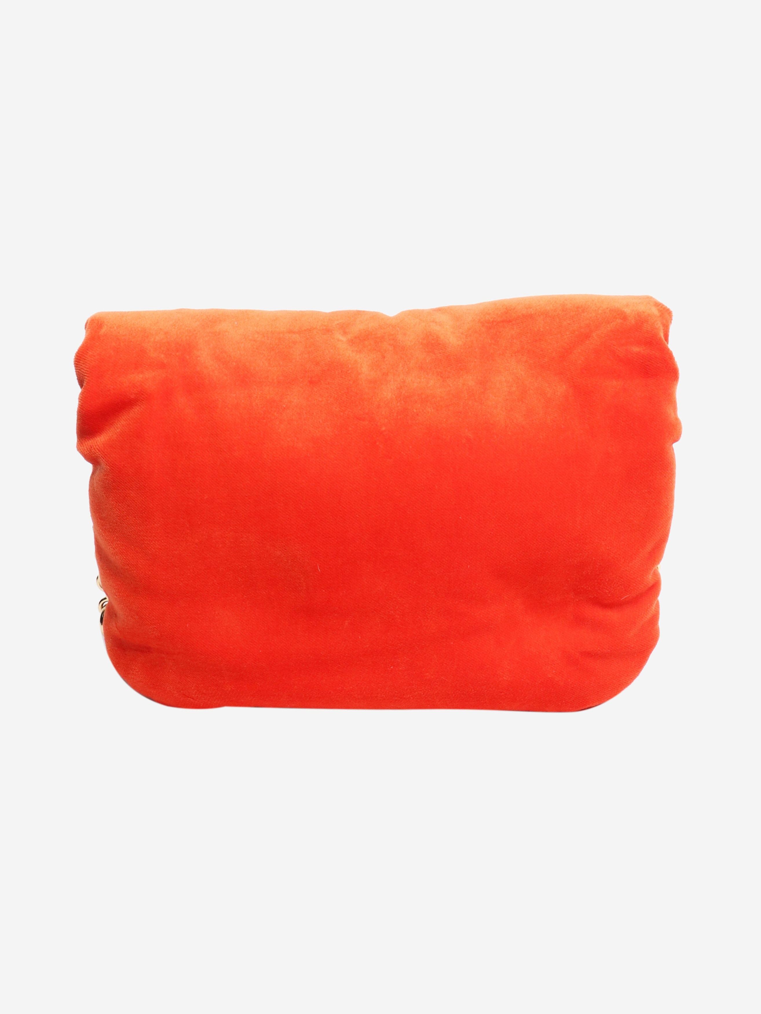 Loewe Orange Puffer Goya velvet shoulder bag Size ONE SIZE - 3 Thumbnail