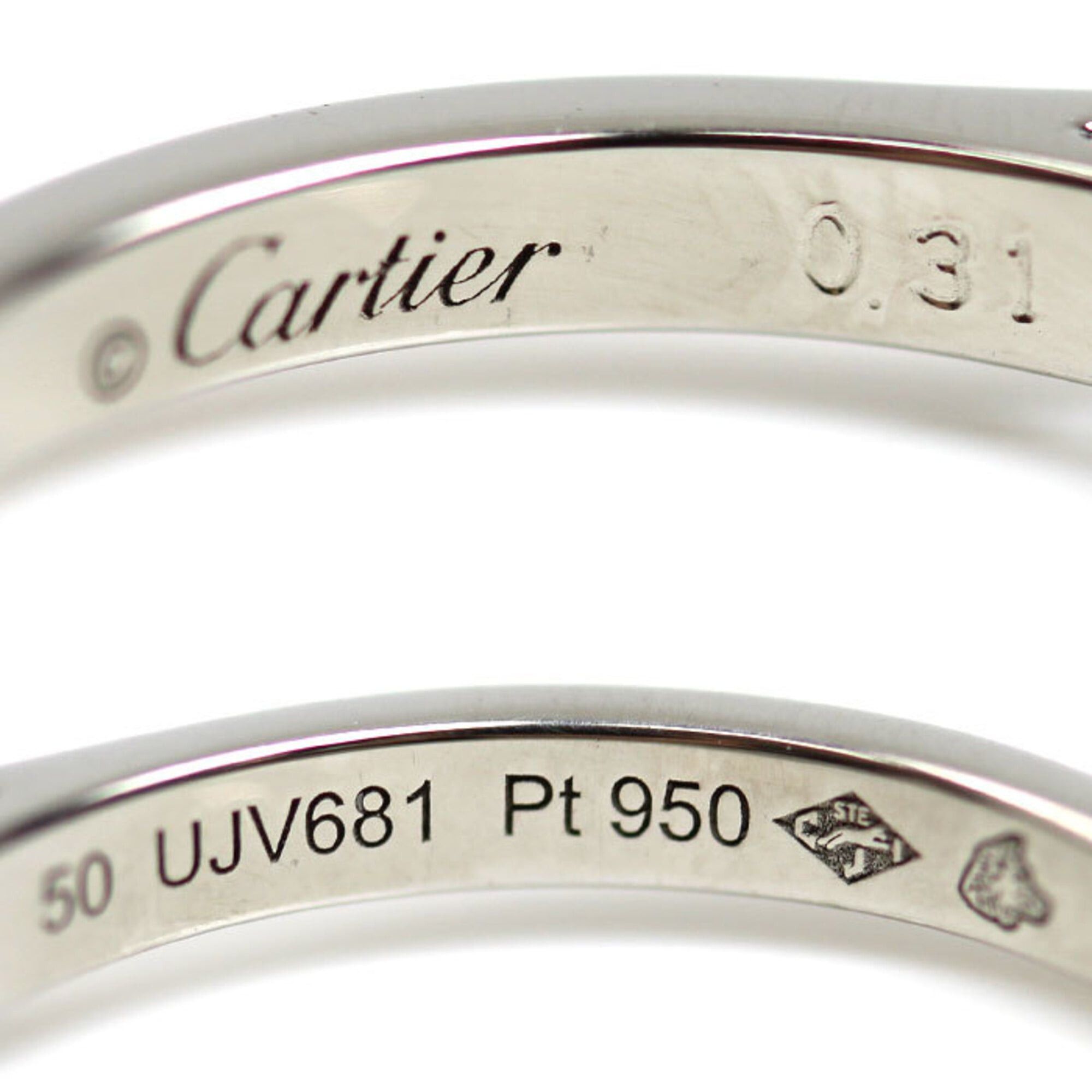 Cartier Cartier Pt950 Platinum Solitaire 1895 Ring N4163600 Diamond 0.31ct 50 3.8g Women's Size ONE SIZE - 5 Thumbnail