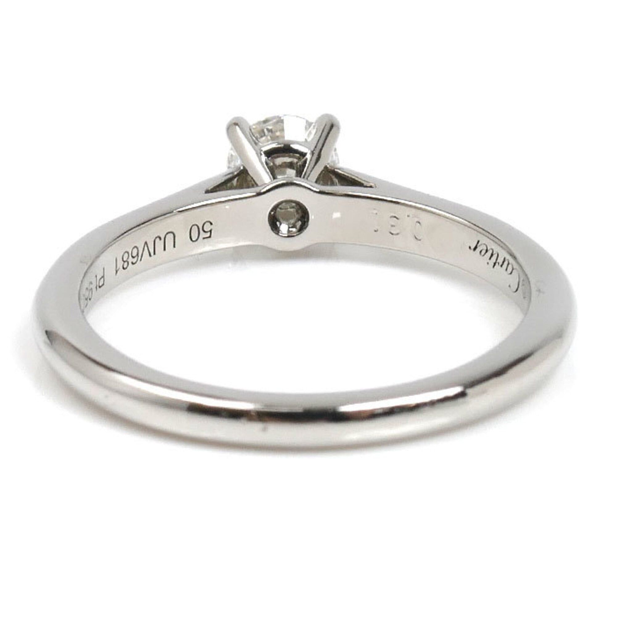 Cartier Cartier Pt950 Platinum Solitaire 1895 Ring N4163600 Diamond 0.31ct 50 3.8g Women's Size ONE SIZE - 4 Thumbnail