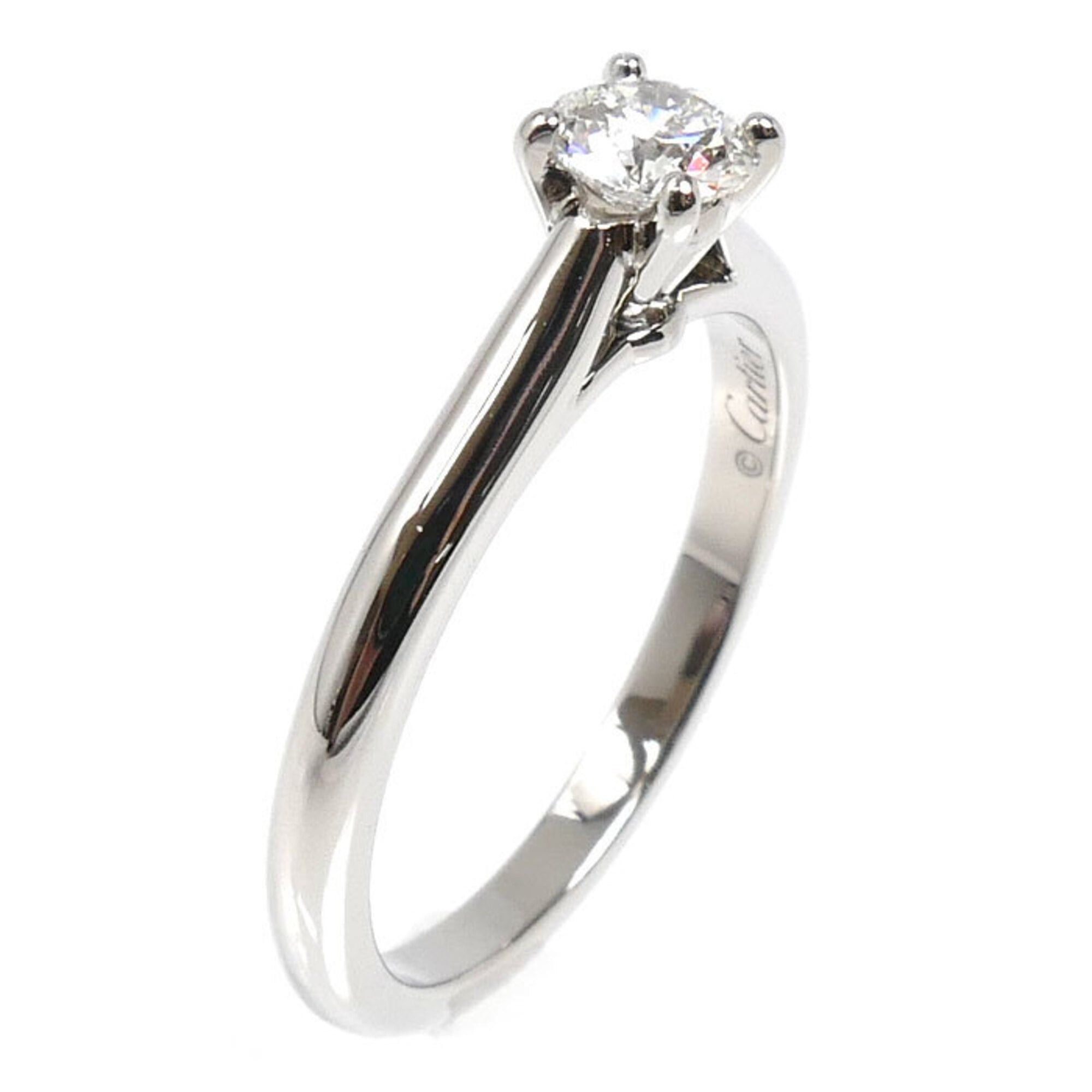 Cartier Cartier Pt950 Platinum Solitaire 1895 Ring N4163600 Diamond 0.31ct 50 3.8g Women's Size ONE SIZE - 2 Thumbnail