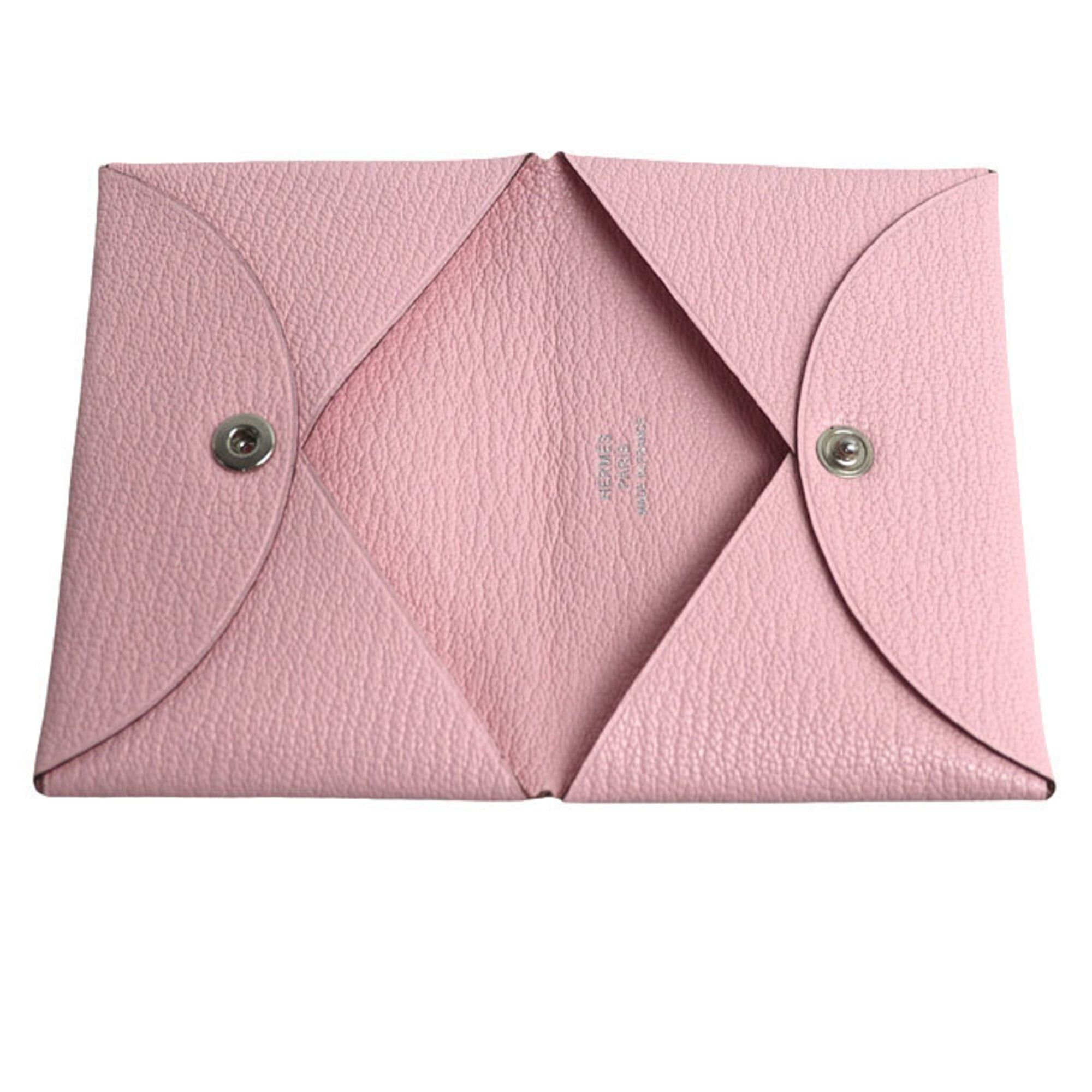 Hermes HERMES Calvi Coin Purse/Coin Case, Pink, Y Stamp, Women's Size ONE SIZE - 3 Thumbnail