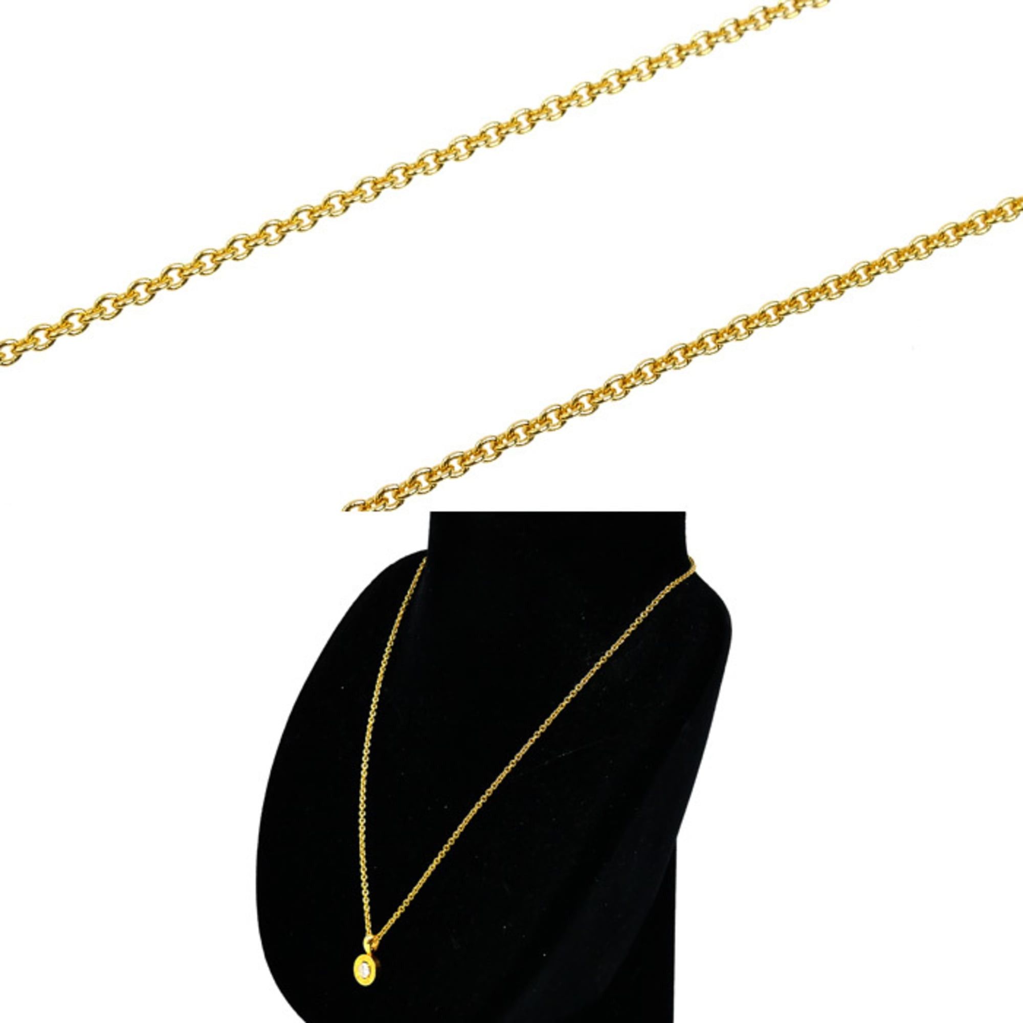 Bvlgari BVLGARI 18K Yellow Gold Bulgari 1P Diamond Necklace, 8.5g, 40cm, Women's Size ONE SIZE - 4 Thumbnail