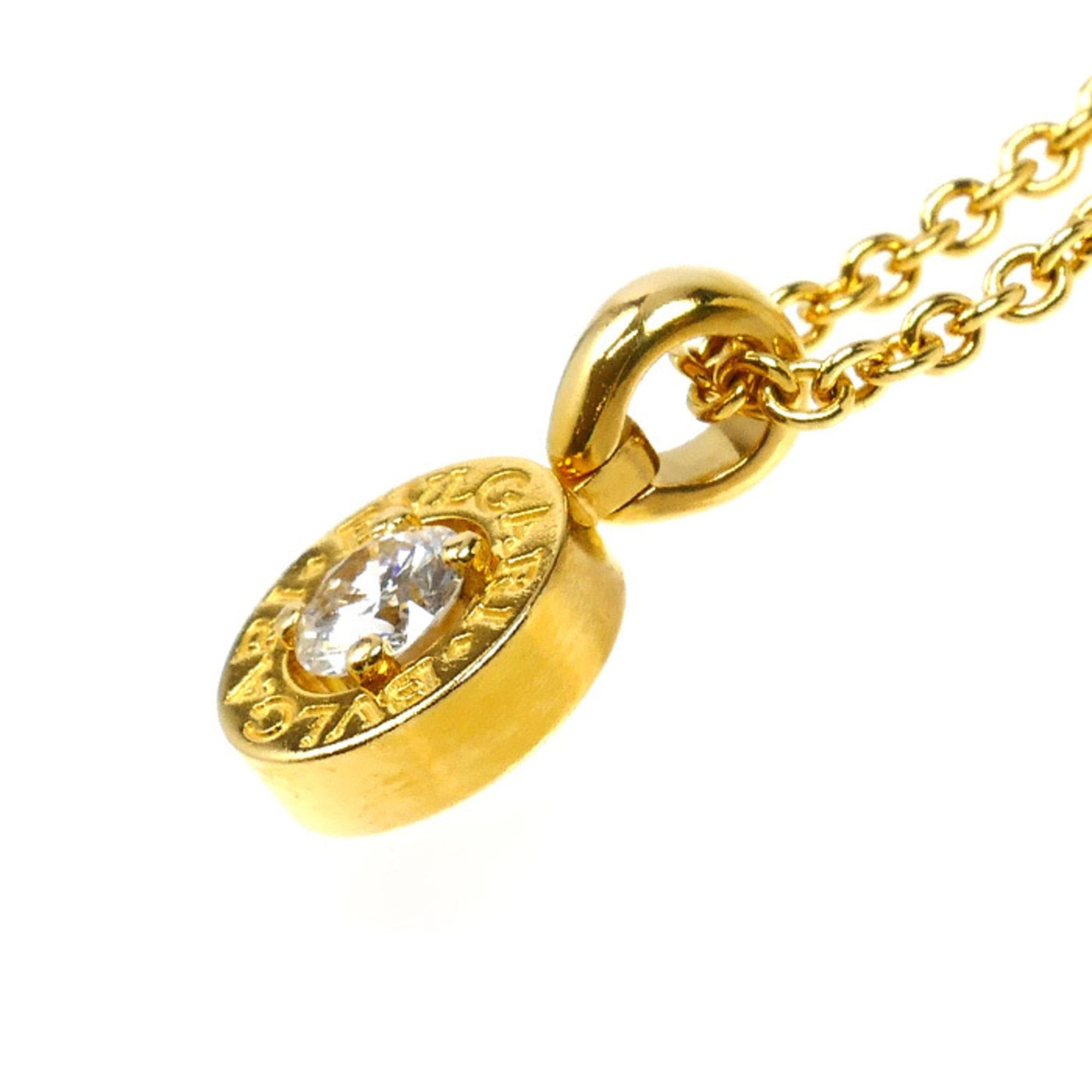 Bvlgari BVLGARI 18K Yellow Gold Bulgari 1P Diamond Necklace, 8.5g, 40cm, Women's Size ONE SIZE - 3 Thumbnail