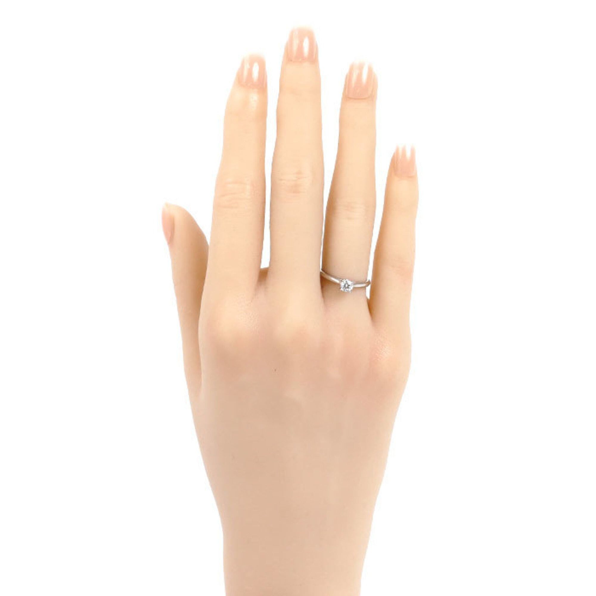 Cartier Cartier Pt950 Platinum Solitaire 1895 Ring with 0.20ct Diamond, Size 47, 2.3g, Women's Size ONE SIZE - 7 Thumbnail