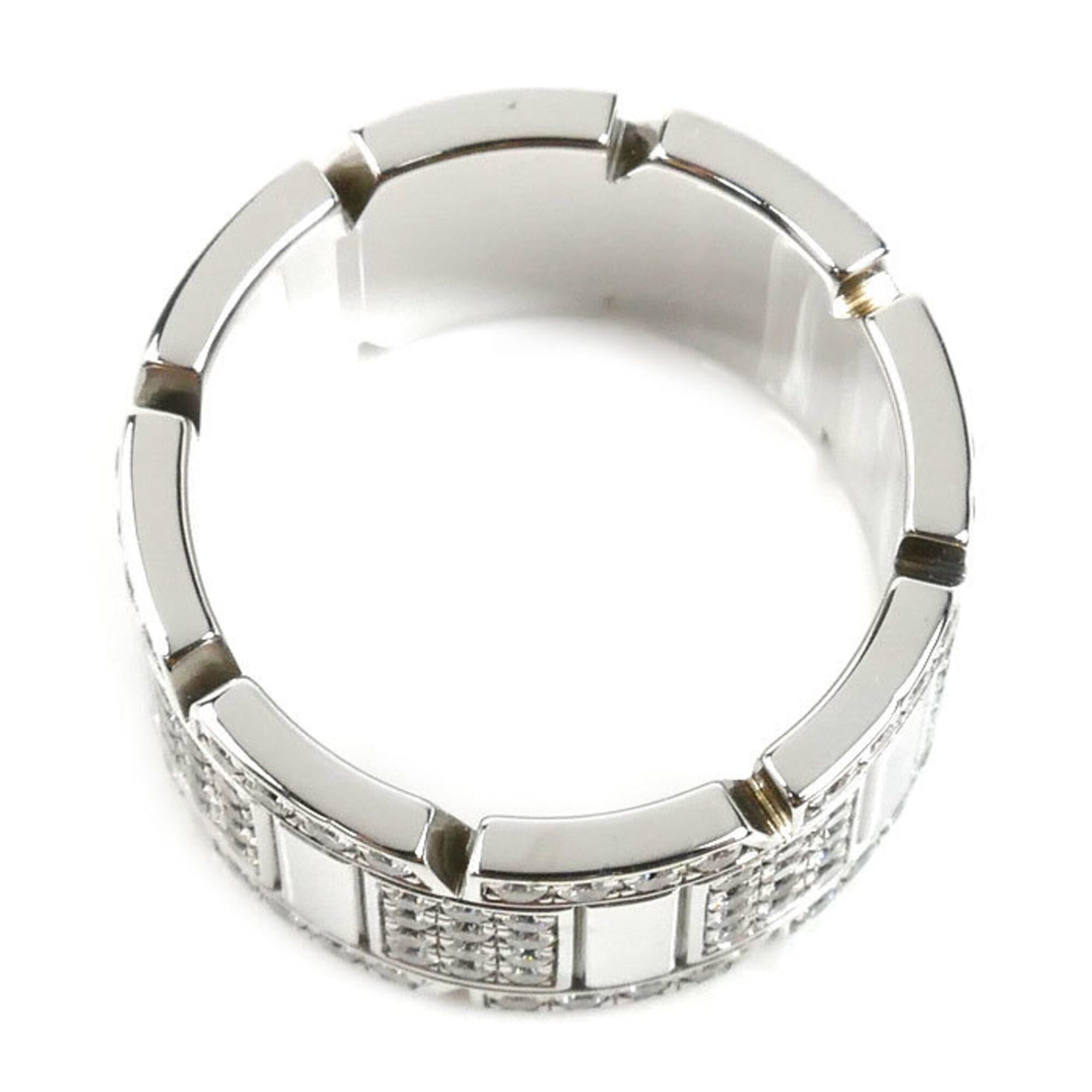 Cartier Cartier 18KWG White Gold Tank Française LM Ring with Diamonds, Size 53, 14.8g, Women's Size ONE SIZE - 4 Thumbnail