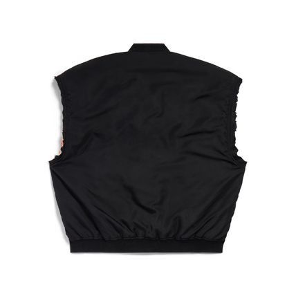 Balenciaga sleeveless bomber black Size US M / EU 48-50 / 2 - 2 Thumbnail