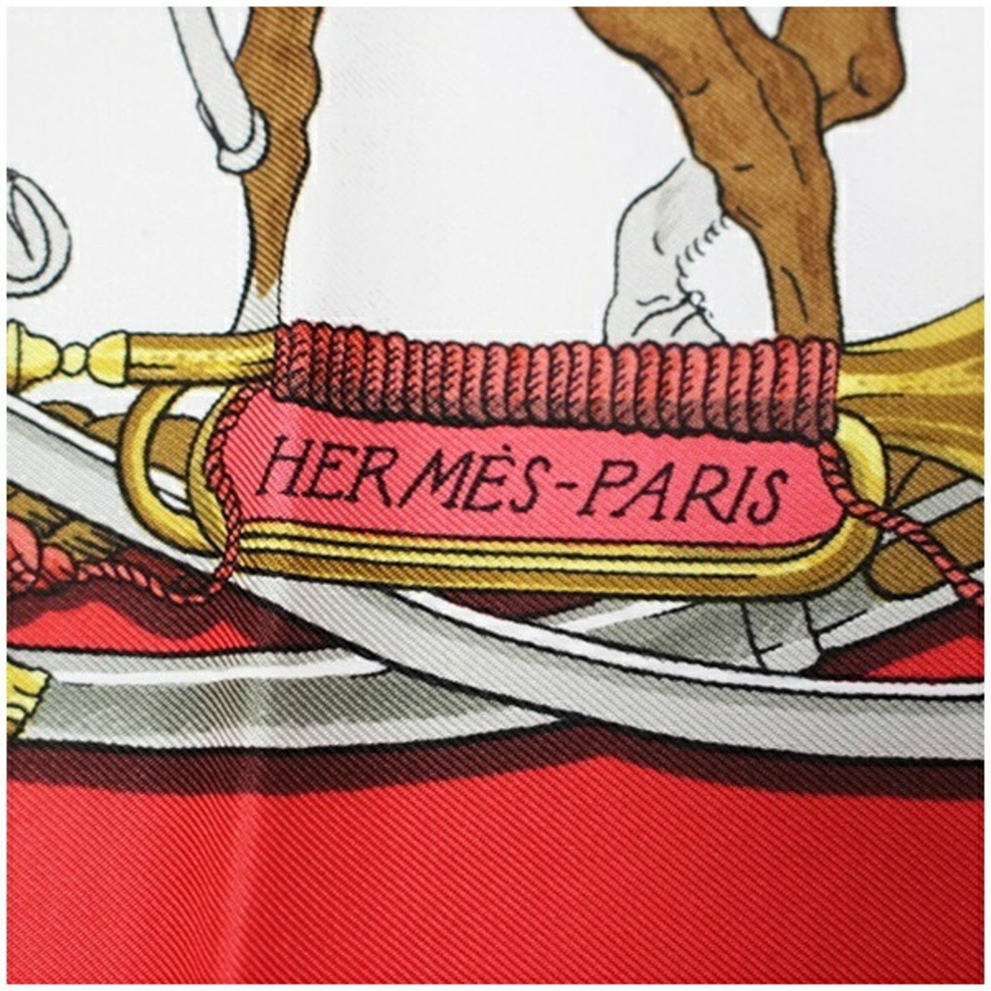 Hermes Unused Hermes silk scarf/muffler, Carre 90, MARINE ET CAVALERIE (Sea and Cavalry), for women. Size ONE SIZE - 7 Thumbnail