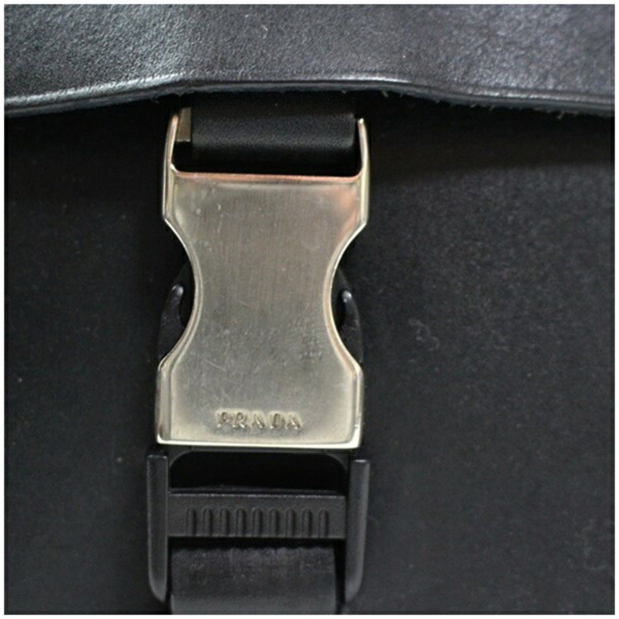 Prada Prada Leather Suede Bag Shoulder Black PRADA Men's Women's Size ONE SIZE - 8 Thumbnail