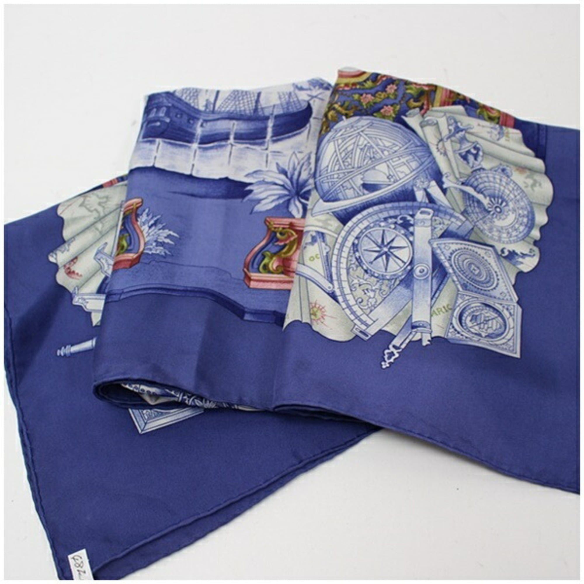 Hermes Hermes scarf/muffler, Carre 90, AZVLEJOS (azulejo pattern), for women. Size ONE SIZE - 8 Thumbnail