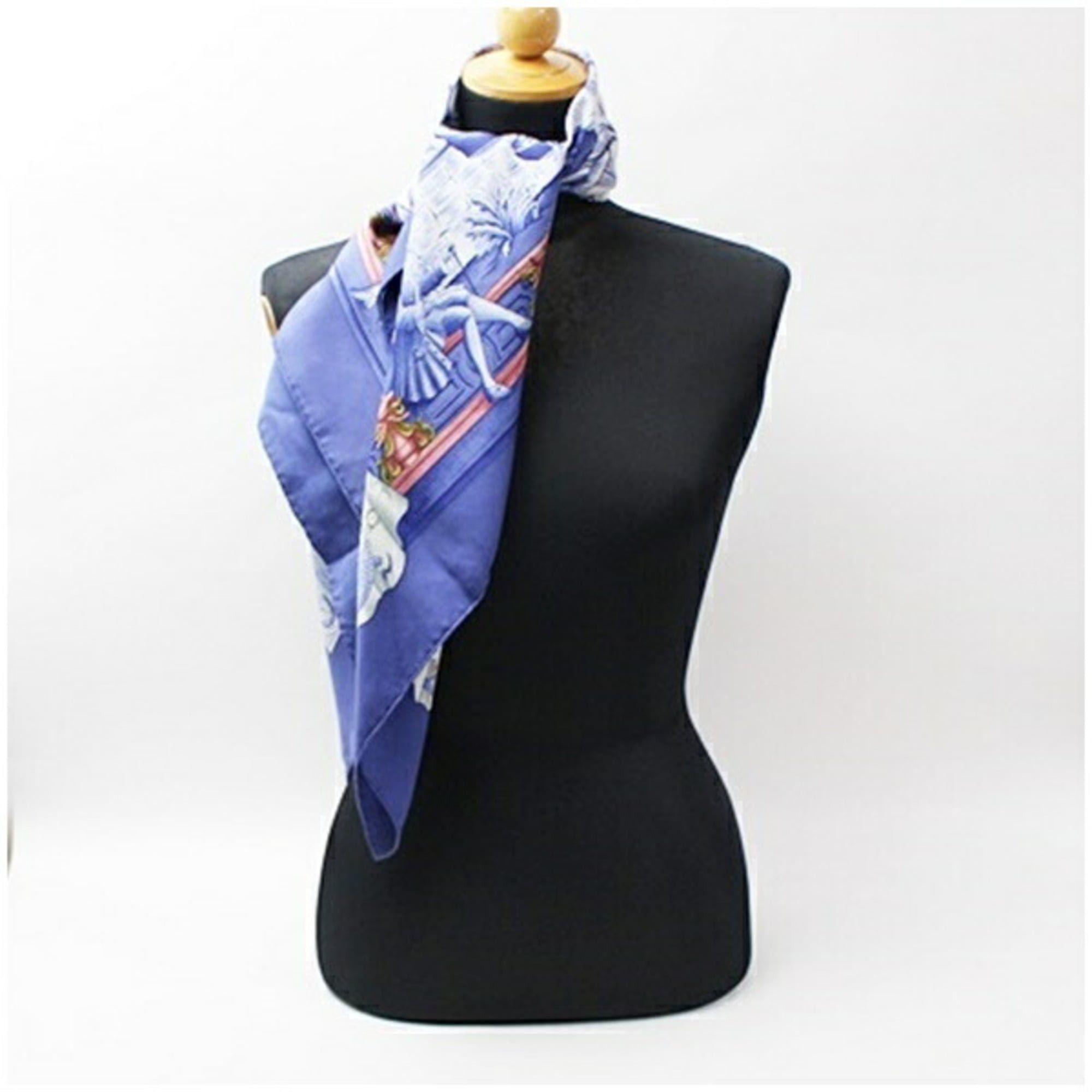 Hermes Hermes scarf/muffler, Carre 90, AZVLEJOS (azulejo pattern), for women. Size ONE SIZE - 4 Thumbnail
