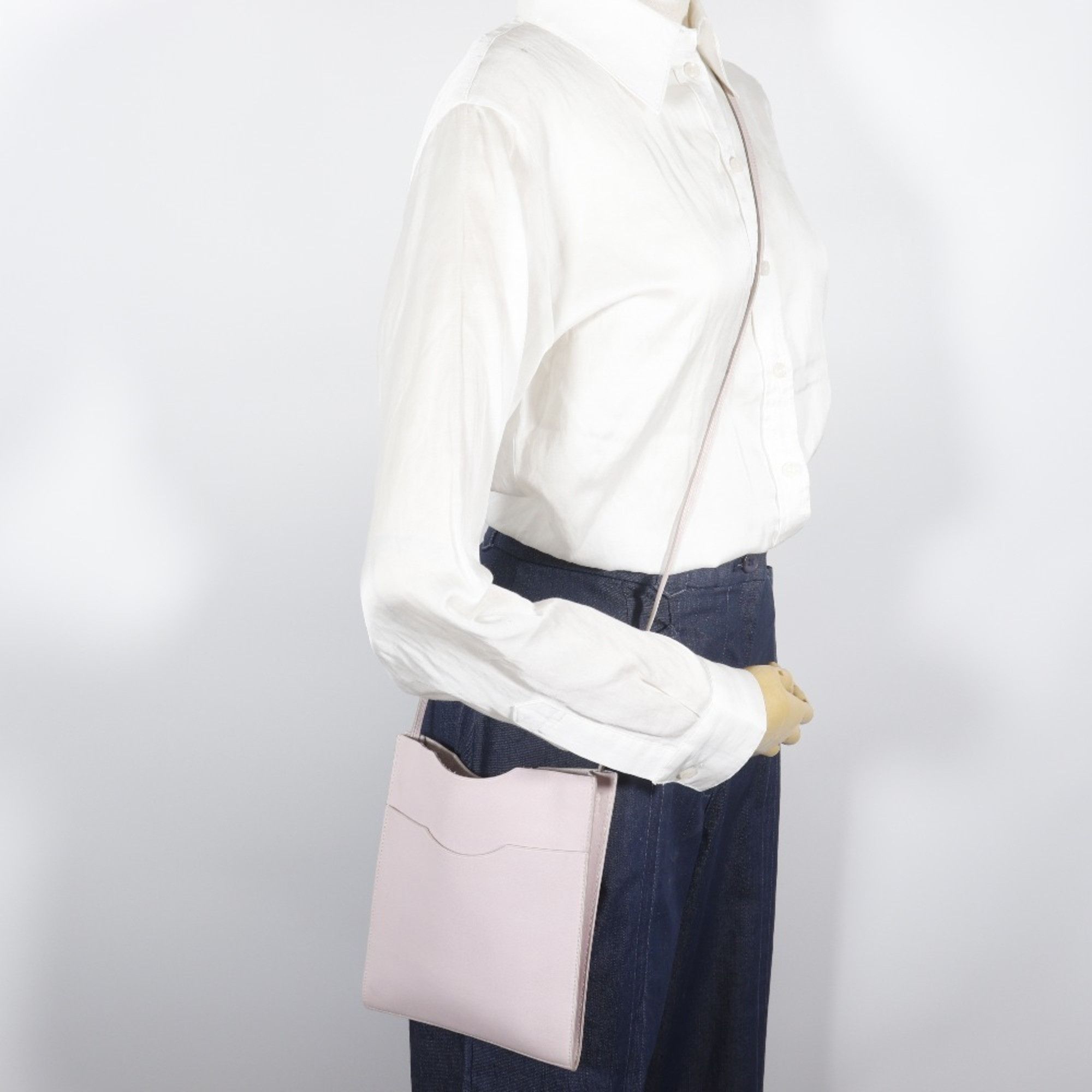 Hermes Hermes Onimetu Shoulder Bag, Calfskin, 2007 Model, Pink, □K Open, Women's Size ONE SIZE - 14 Thumbnail