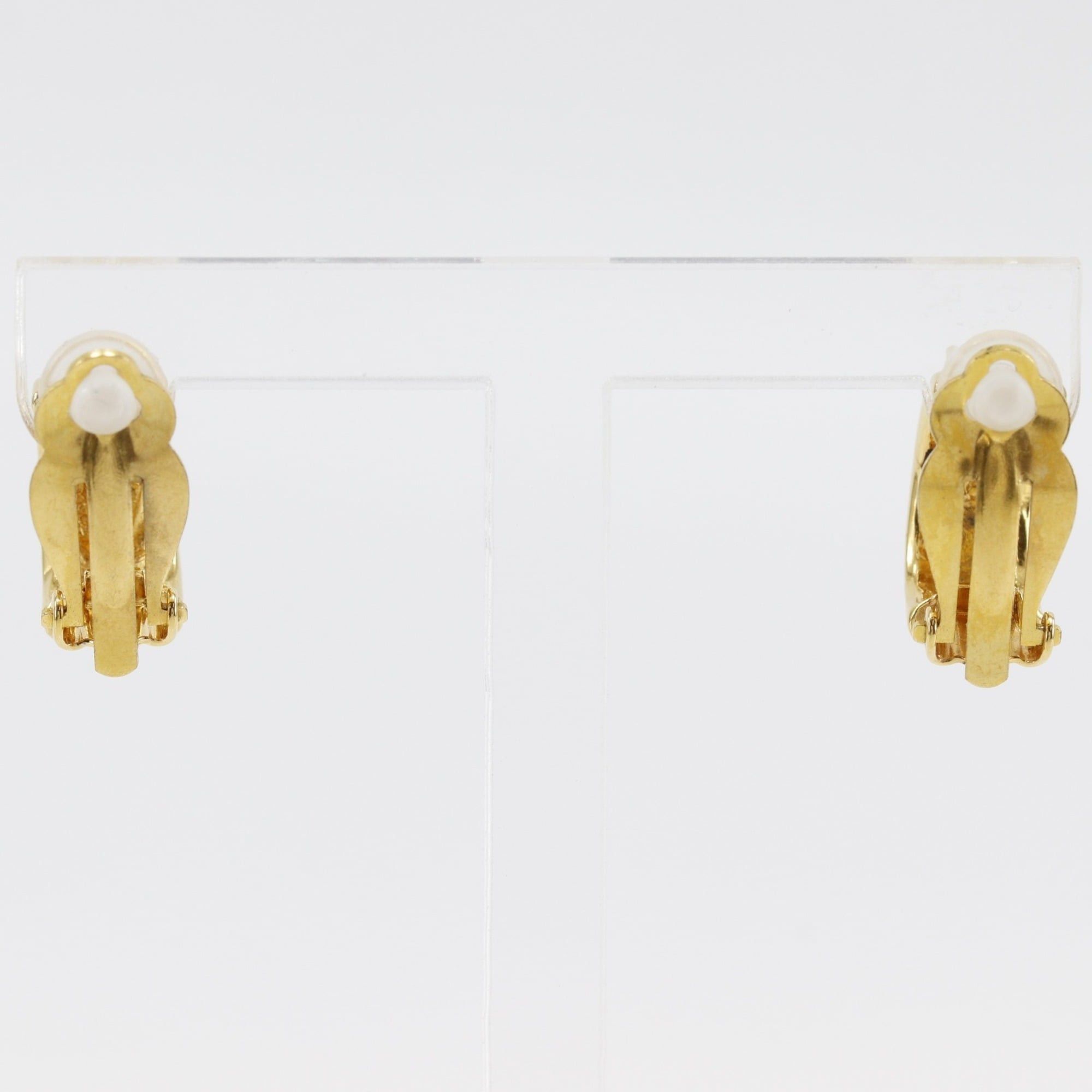 Chanel Chanel loop earrings, vintage, gold plated, approximately 10.1g, women's. Size ONE SIZE - 3 Thumbnail