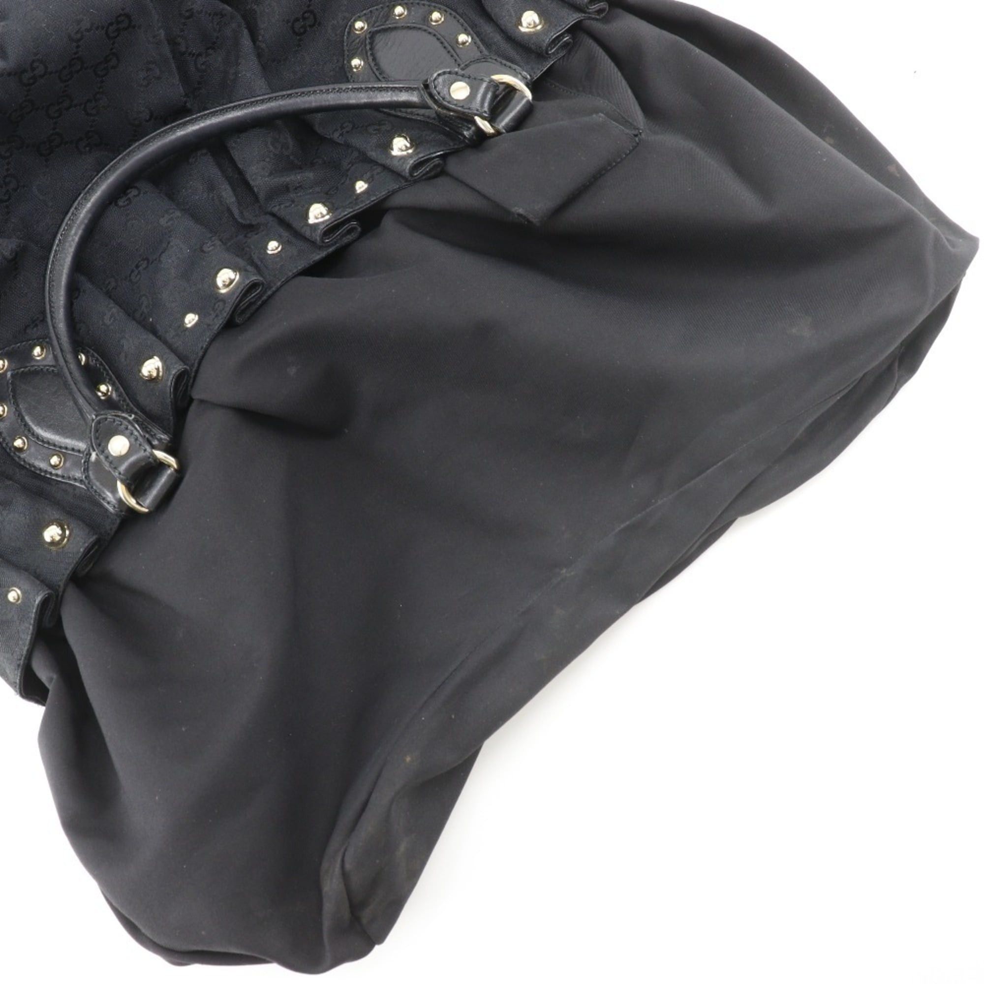 Gucci Gucci Studded Tote Bag 203626 GG Canvas Black A4 Studs Women's Size ONE SIZE - 11 Thumbnail