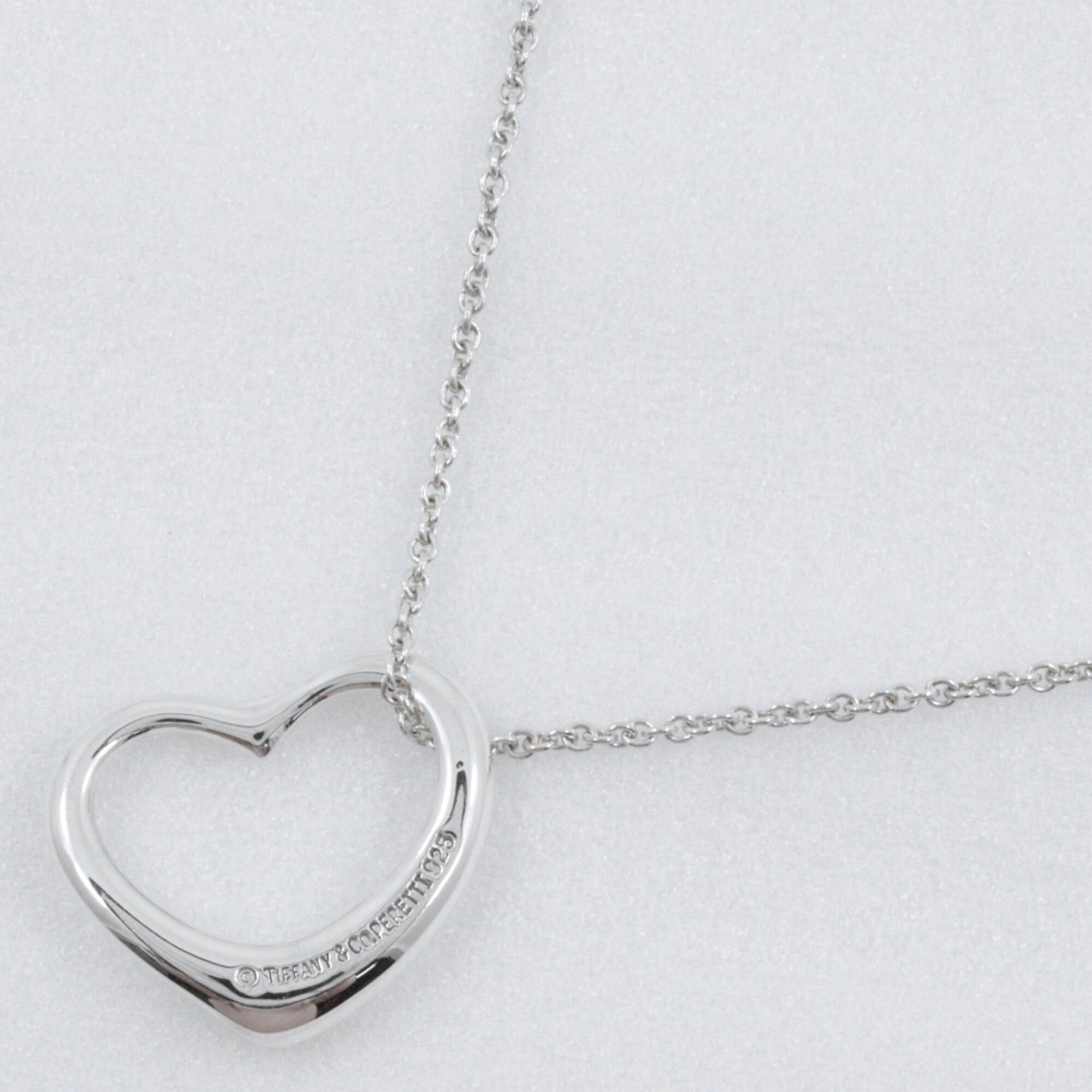 Tiffany & Co. Tiffany & Co. Open Heart Necklace, Elsa Peretti Design, Sterling Silver 925, Approx. 5g, Women's. Size ONE SIZE - 3 Thumbnail