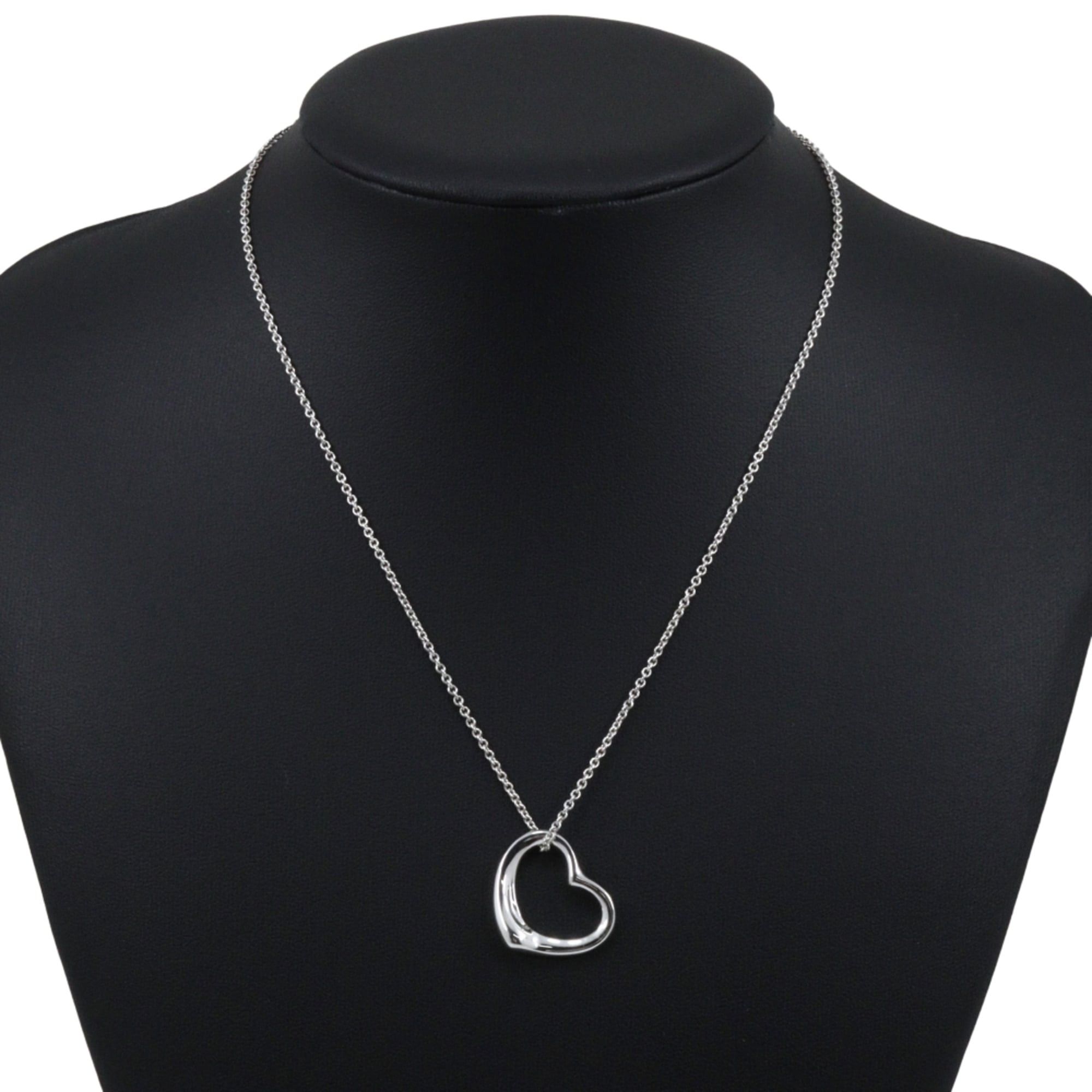 Tiffany & Co. Tiffany & Co. Open Heart Necklace, Elsa Peretti Design, Sterling Silver 925, Approx. 5g, Women's. Size ONE SIZE - 2 Thumbnail