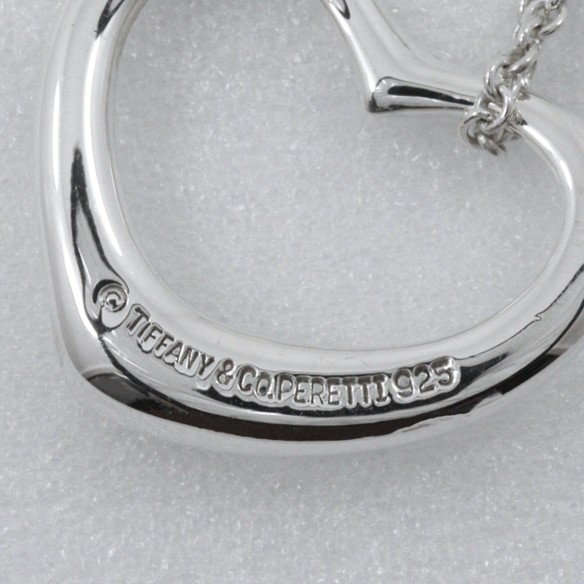Tiffany & Co. Tiffany & Co. Open Heart Necklace, Elsa Peretti Design, Sterling Silver 925, Approx. 5g, Women's. Size ONE SIZE - 9 Thumbnail