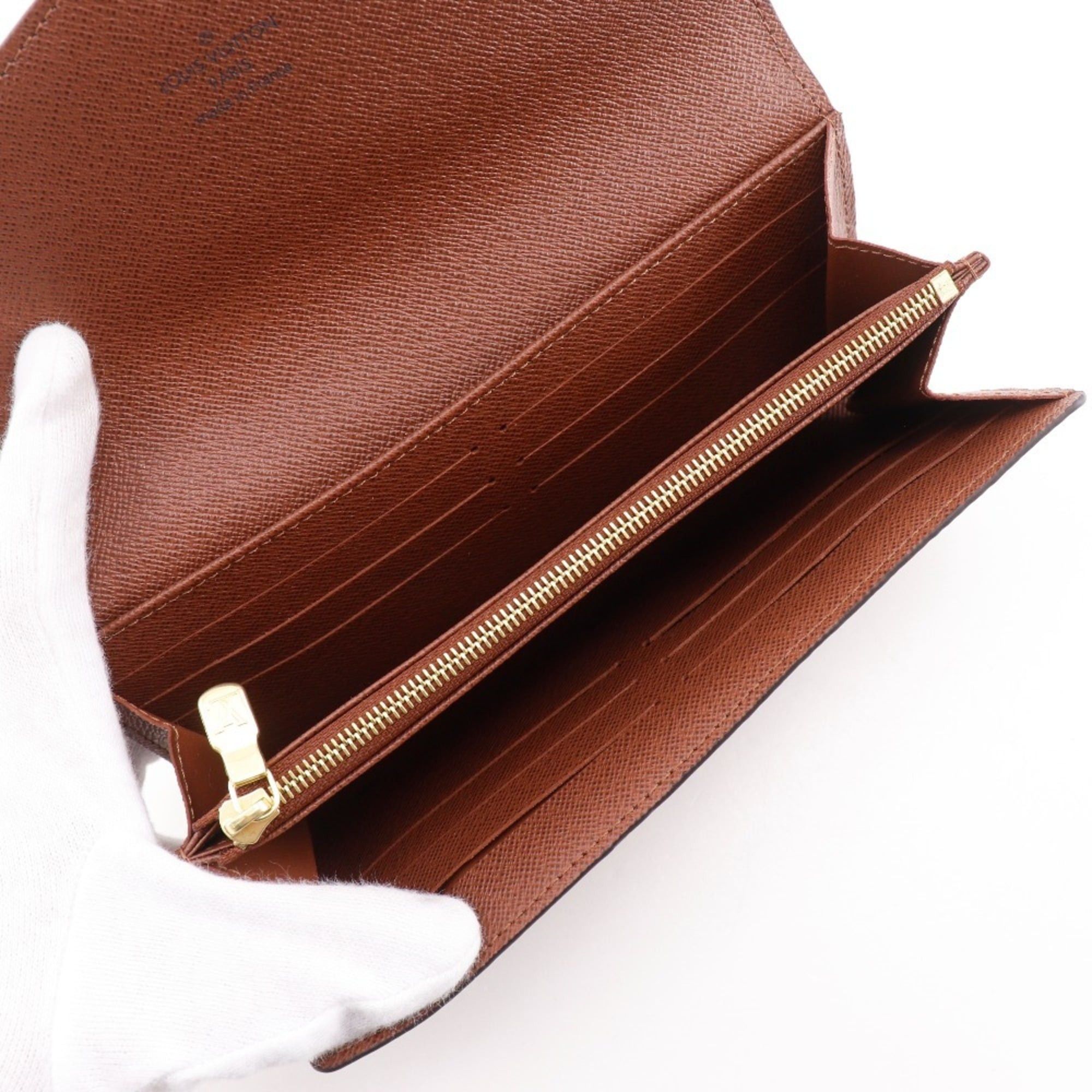 Louis Vuitton Louis Vuitton Portefeuille Sarah Long Wallet M60531 Monogram Canvas Brown Snap Button Unisex Size ONE SIZE - 5 Thumbnail