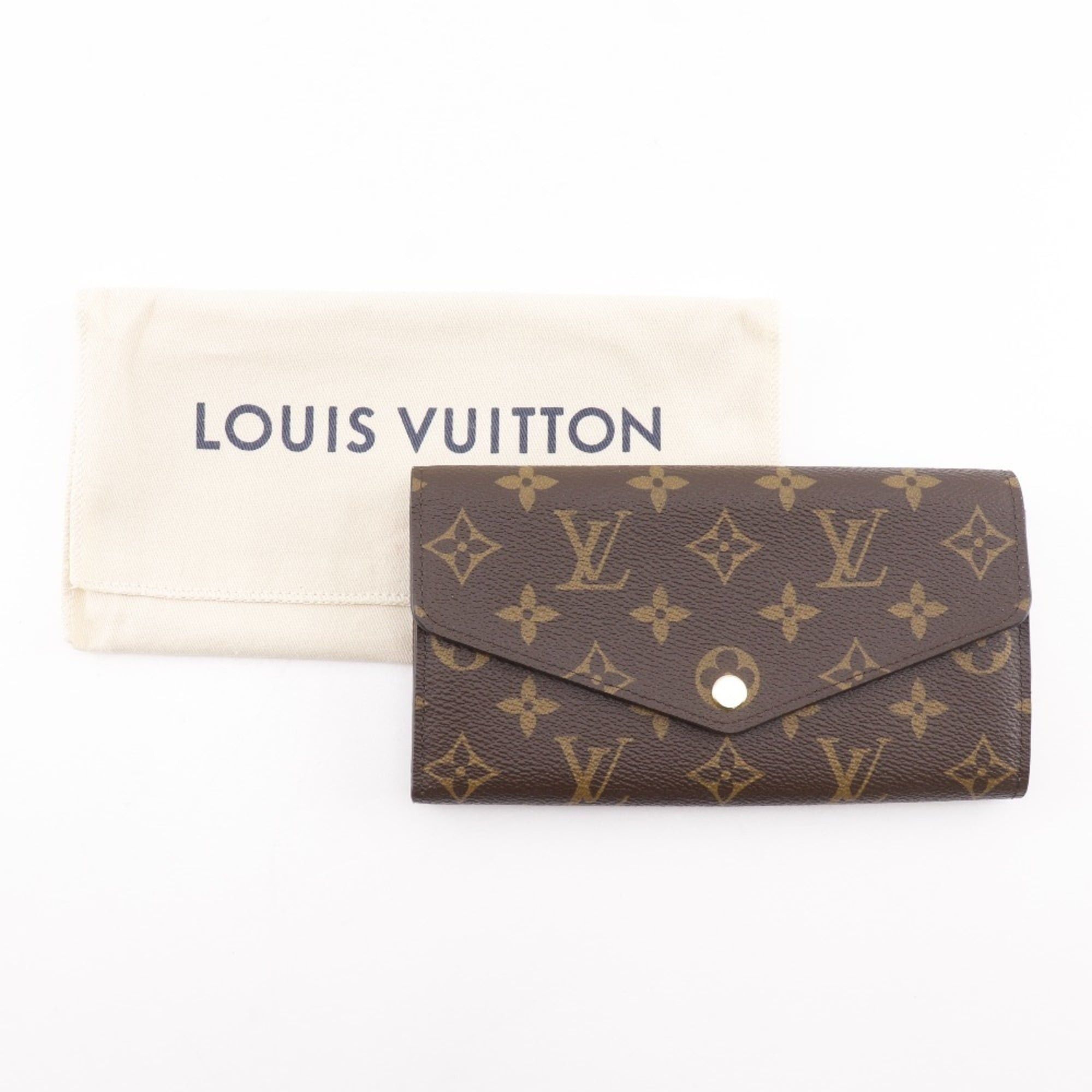 Louis Vuitton Louis Vuitton Portefeuille Sarah Long Wallet M60531 Monogram Canvas Brown Snap Button Unisex Size ONE SIZE - 10 Thumbnail