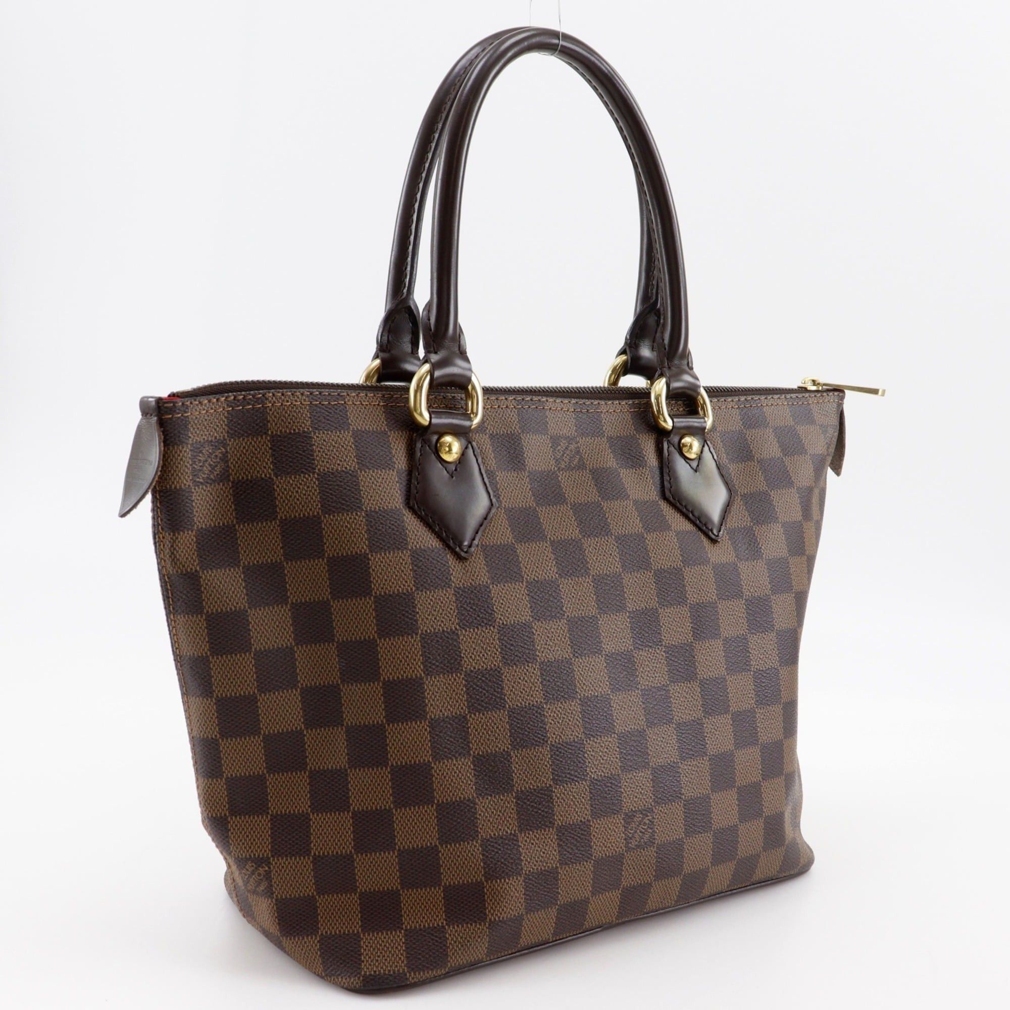 Louis Vuitton Louis Vuitton Saleya PM handbag, N51183, Damier canvas, 2008 model, brown, VI0028 A5, women's. Size ONE SIZE - 3 Thumbnail
