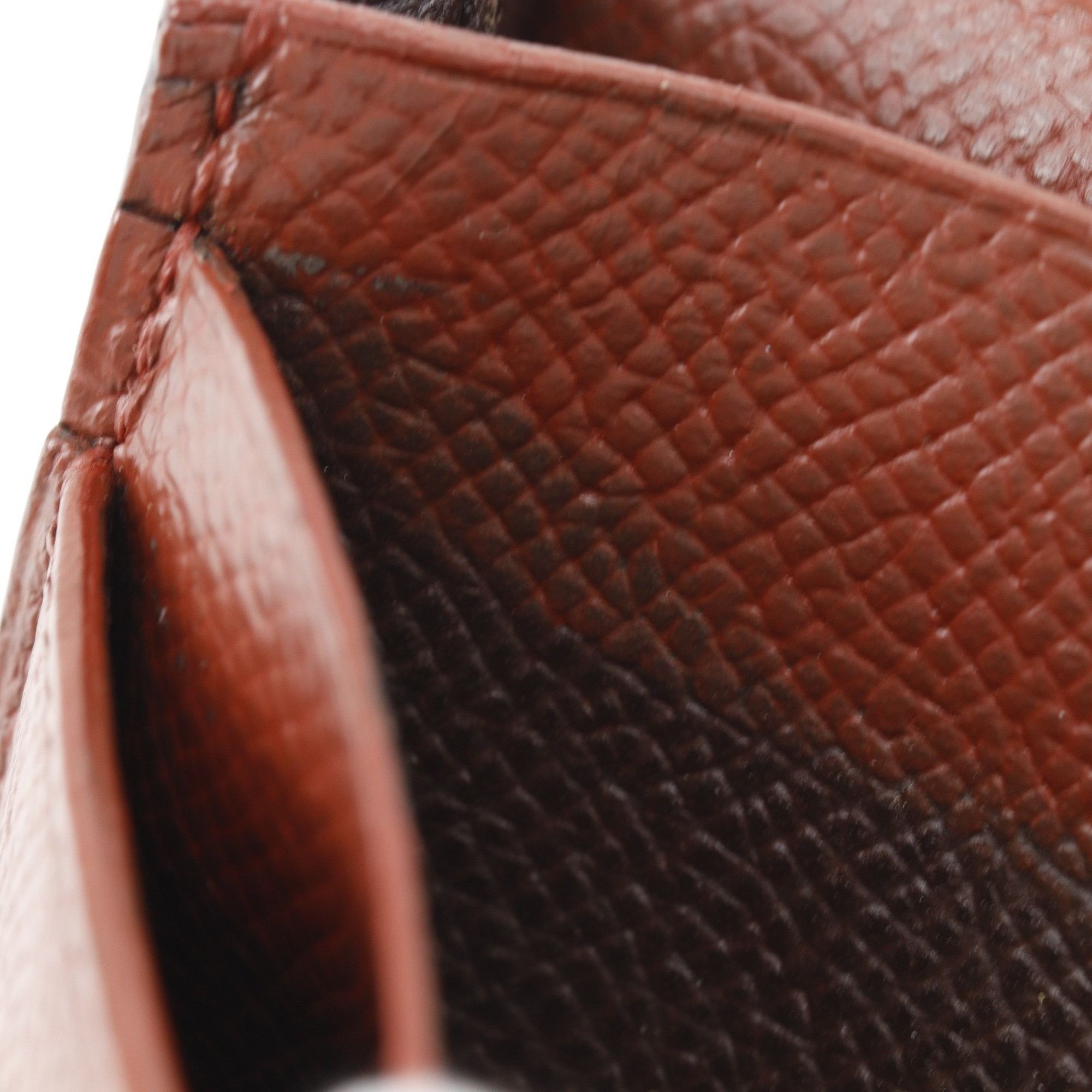 Hermes Hermes Bearn Soufflé Long Wallet, Bicolor, Veau Epsom Leather, 2009 Model, Brown/Silver Hardware, Size M, Belt Buckle, Unisex Size ONE SIZE - 13 Thumbnail
