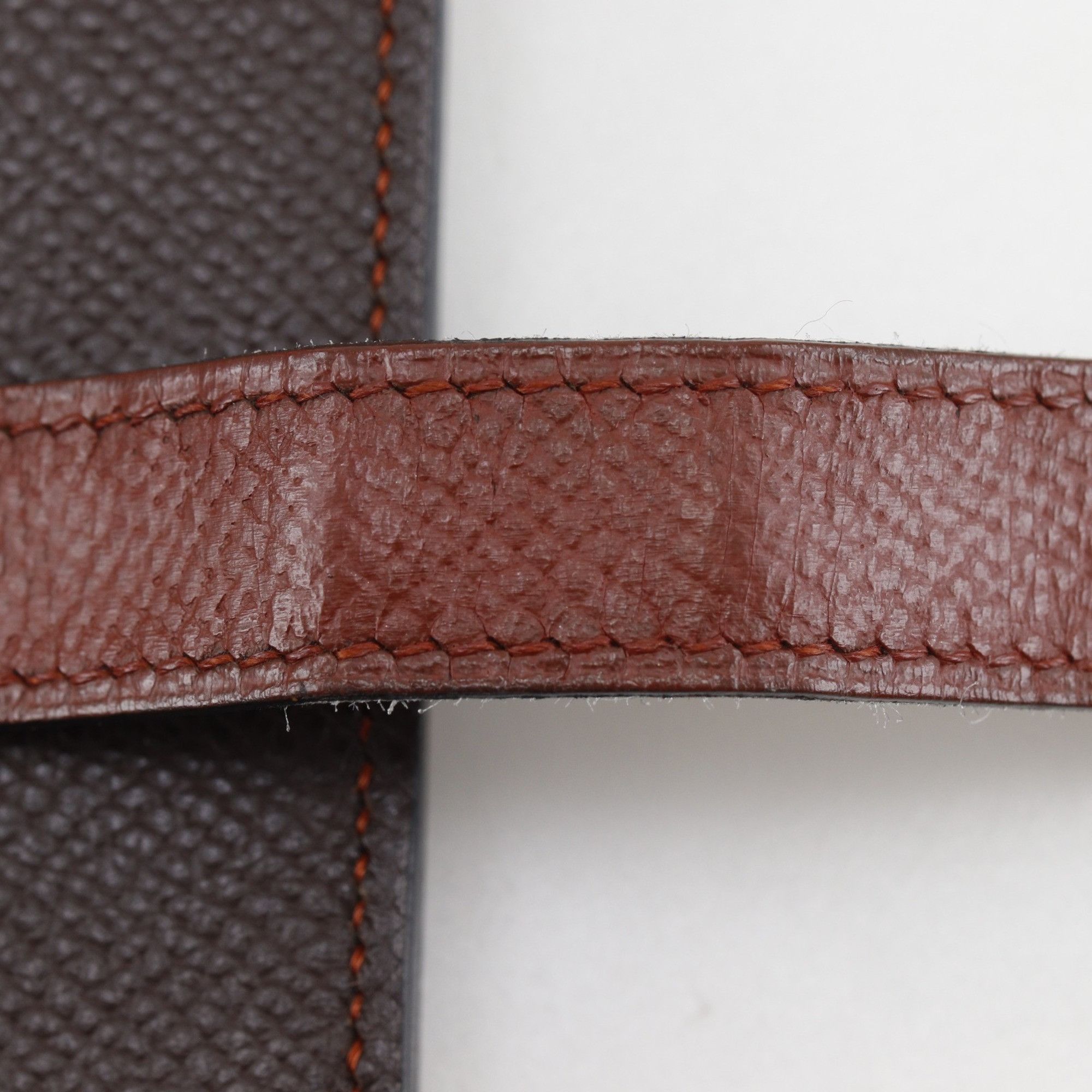 Hermes Hermes Bearn Soufflé Long Wallet, Bicolor, Veau Epsom Leather, 2009 Model, Brown/Silver Hardware, Size M, Belt Buckle, Unisex Size ONE SIZE - 12 Thumbnail