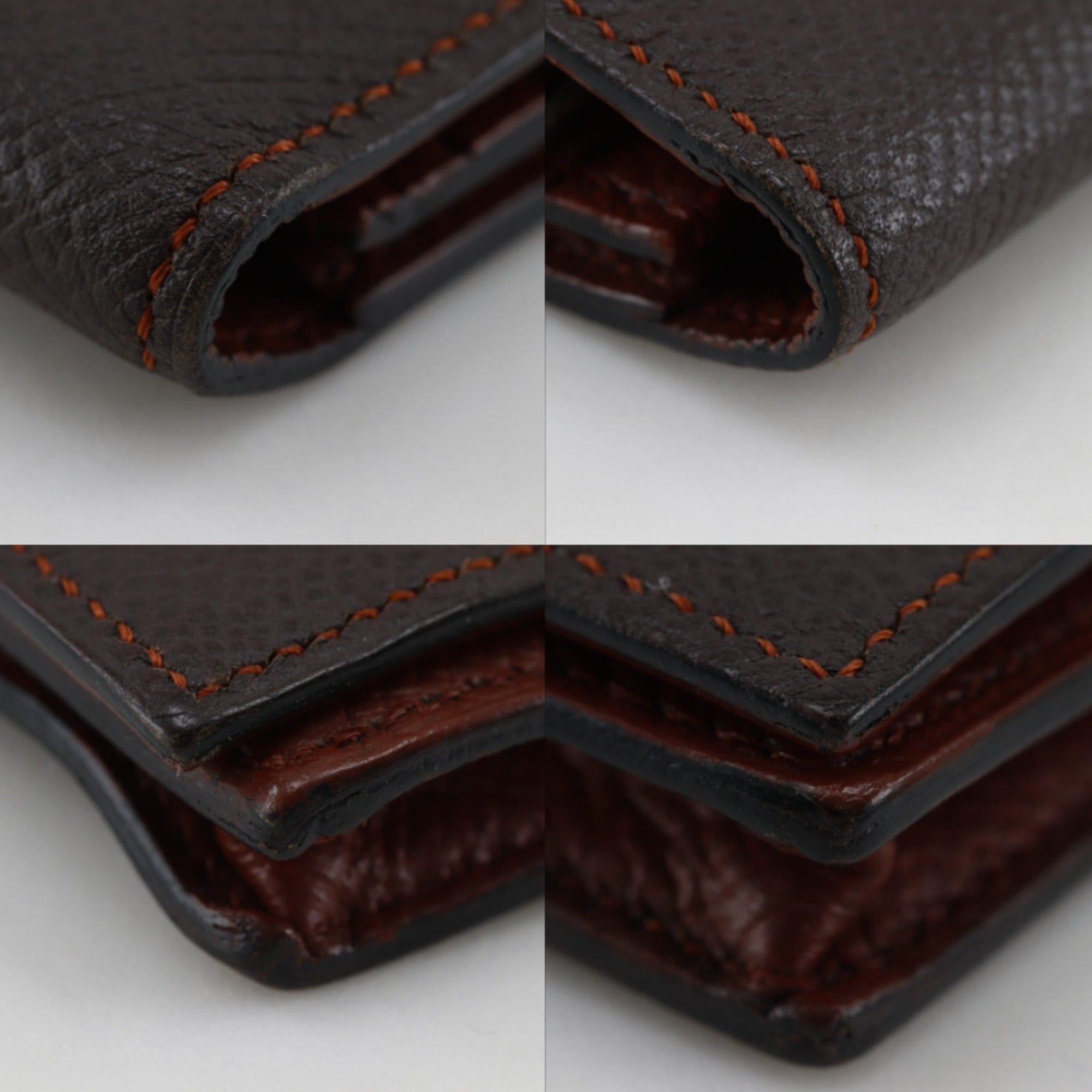 Hermes Hermes Bearn Soufflé Long Wallet, Bicolor, Veau Epsom Leather, 2009 Model, Brown/Silver Hardware, Size M, Belt Buckle, Unisex Size ONE SIZE - 4 Thumbnail