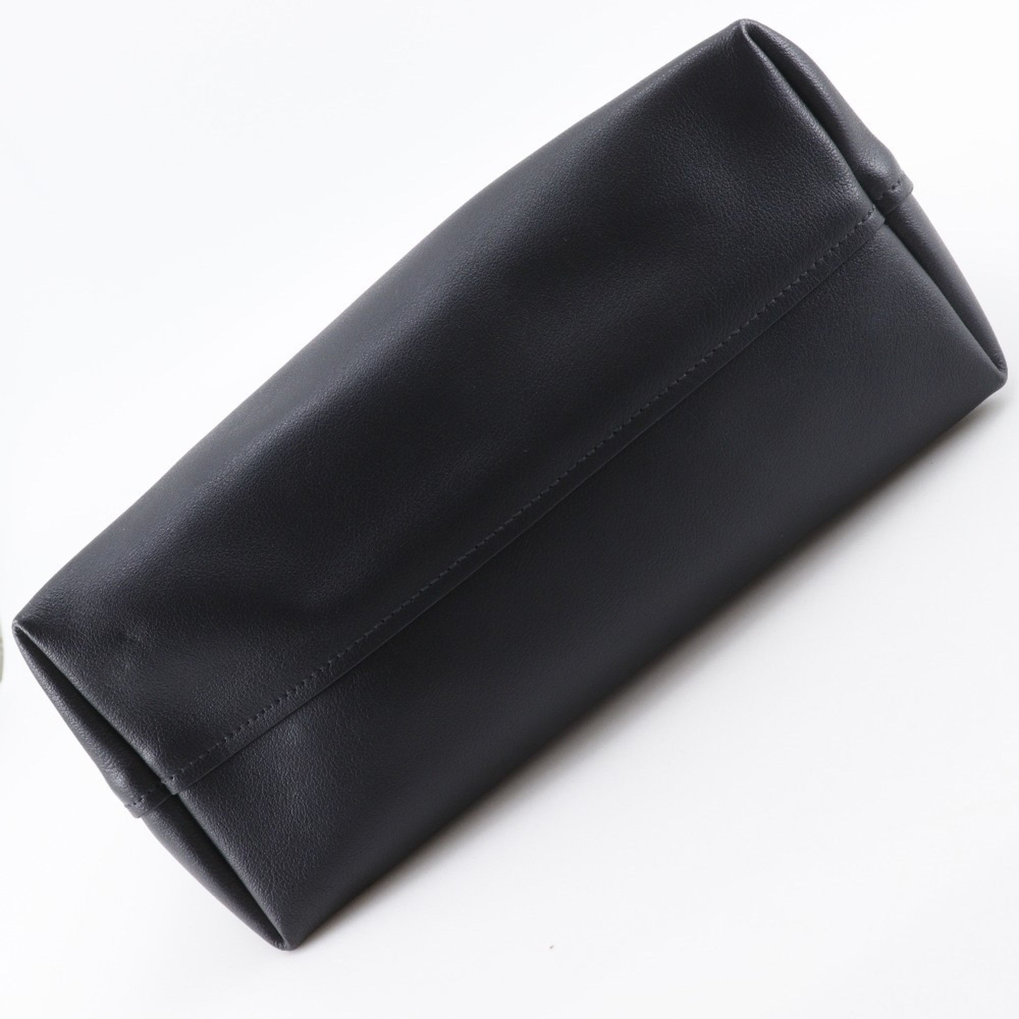 Miu Miu Miu Miu Miu Chain Tote Bag, Calfskin, Black, A4 Size, Women's Size ONE SIZE - 12 Thumbnail