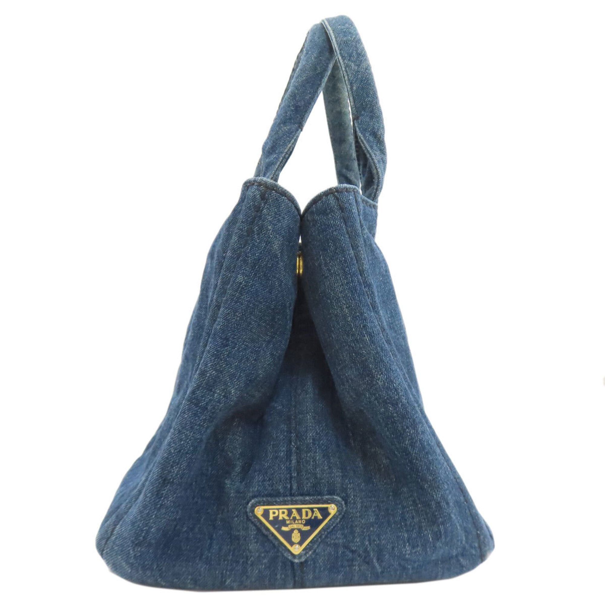 Prada Prada Canapa Tote Bag Denim Women's PRADA Size ONE SIZE - 3 Thumbnail