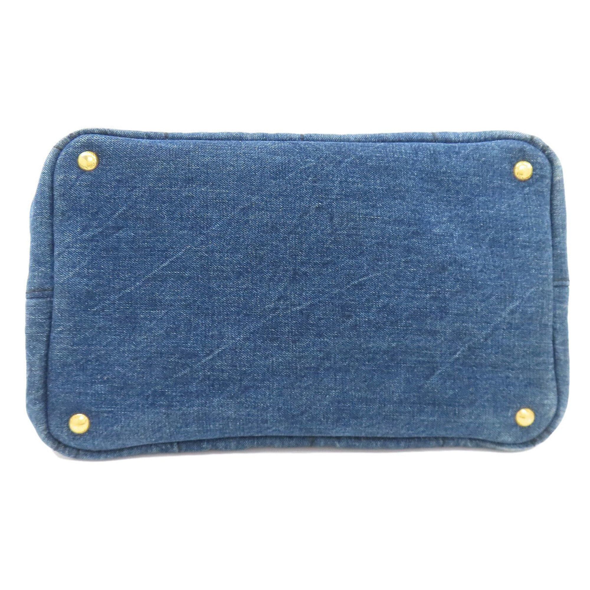 Prada Prada Canapa Tote Bag Denim Women's PRADA Size ONE SIZE - 4 Thumbnail