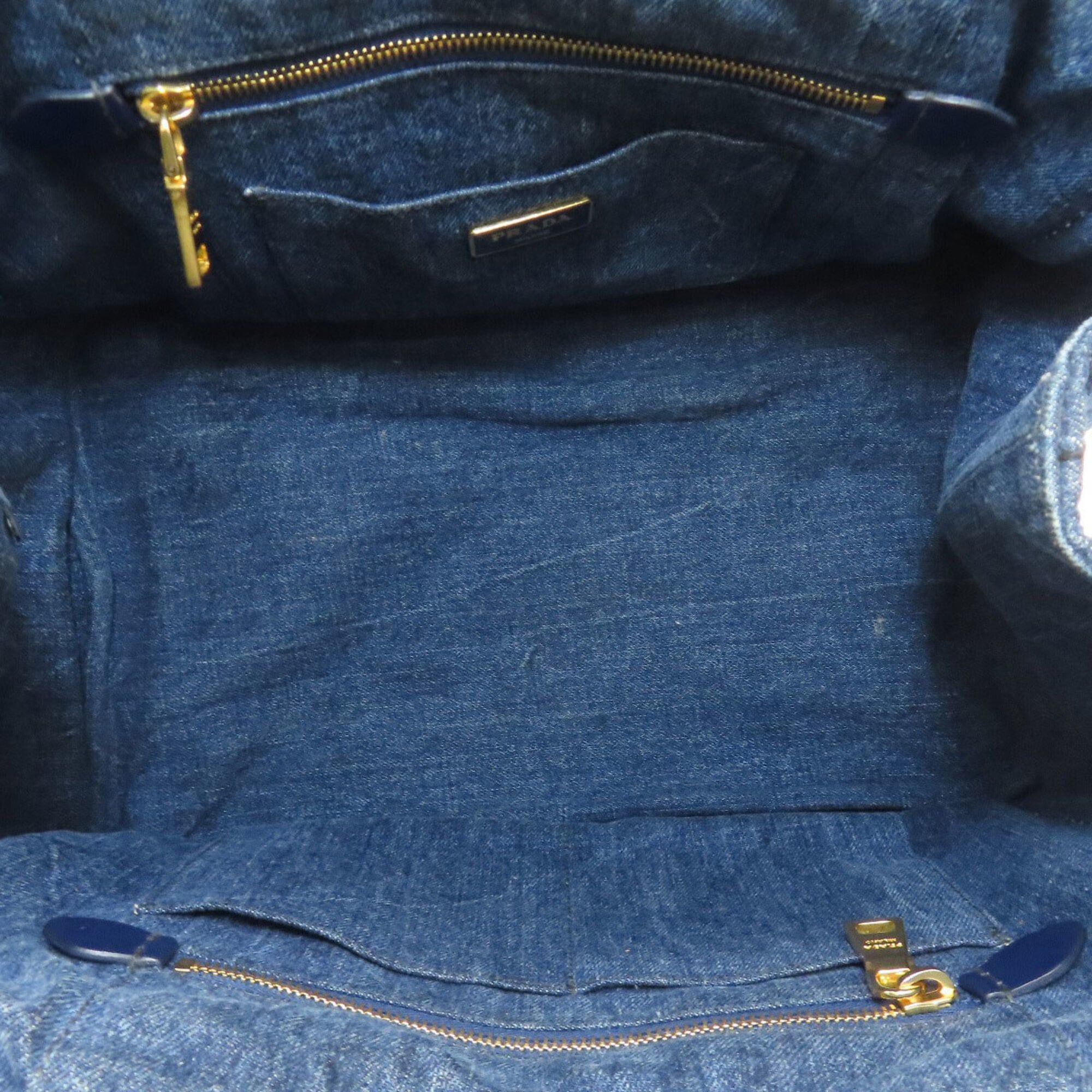 Prada Prada Canapa Tote Bag Denim Women's PRADA Size ONE SIZE - 5 Thumbnail