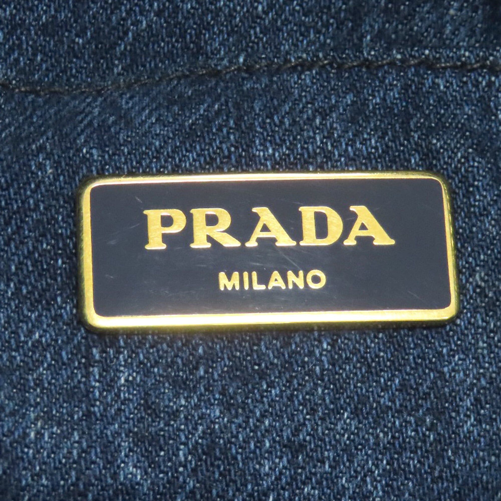 Prada Prada Canapa Tote Bag Denim Women's PRADA Size ONE SIZE - 6 Thumbnail