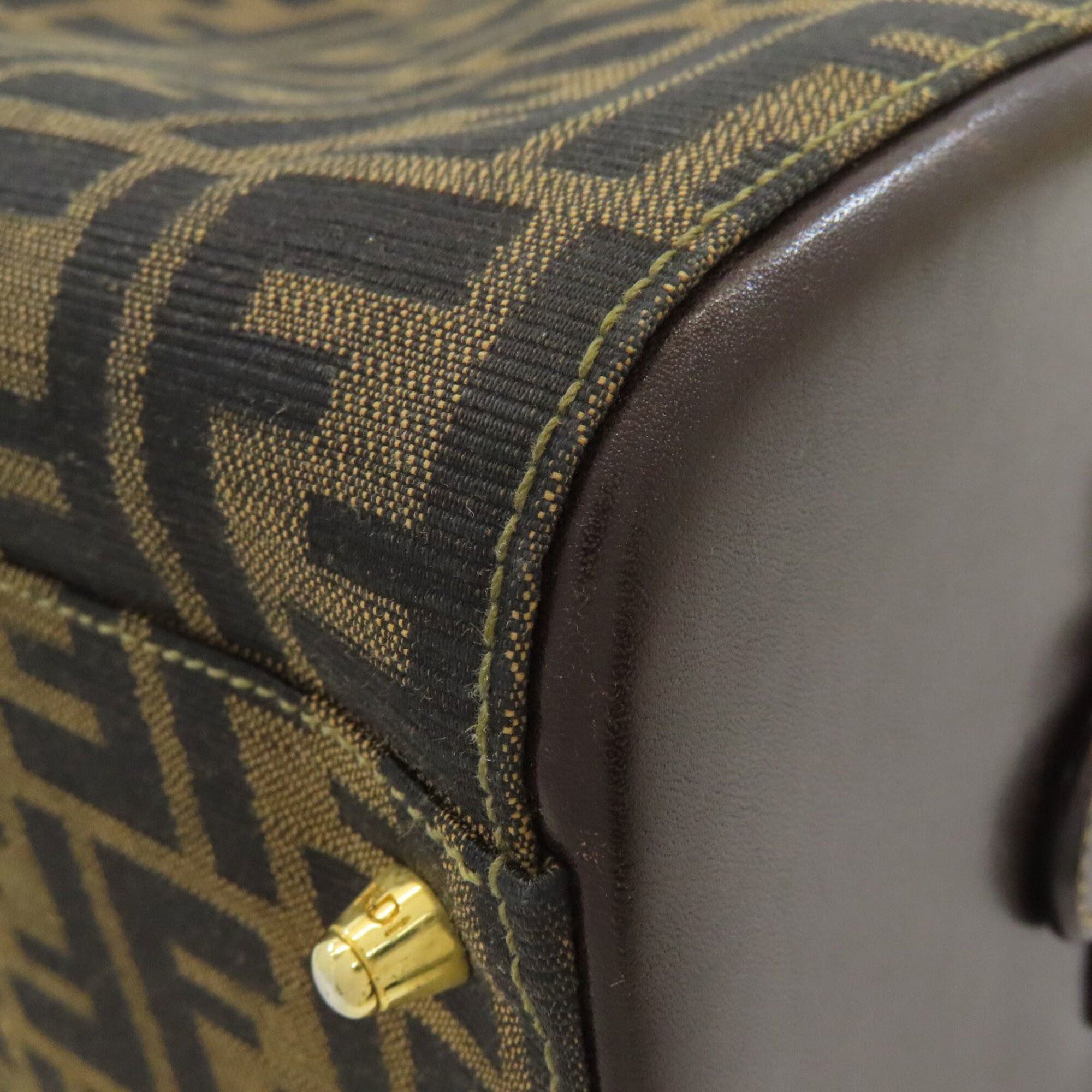 Fendi Fendi Mini Boston Zucca Pattern Handbag Canvas Women's FENDI Size ONE SIZE - 18 Thumbnail