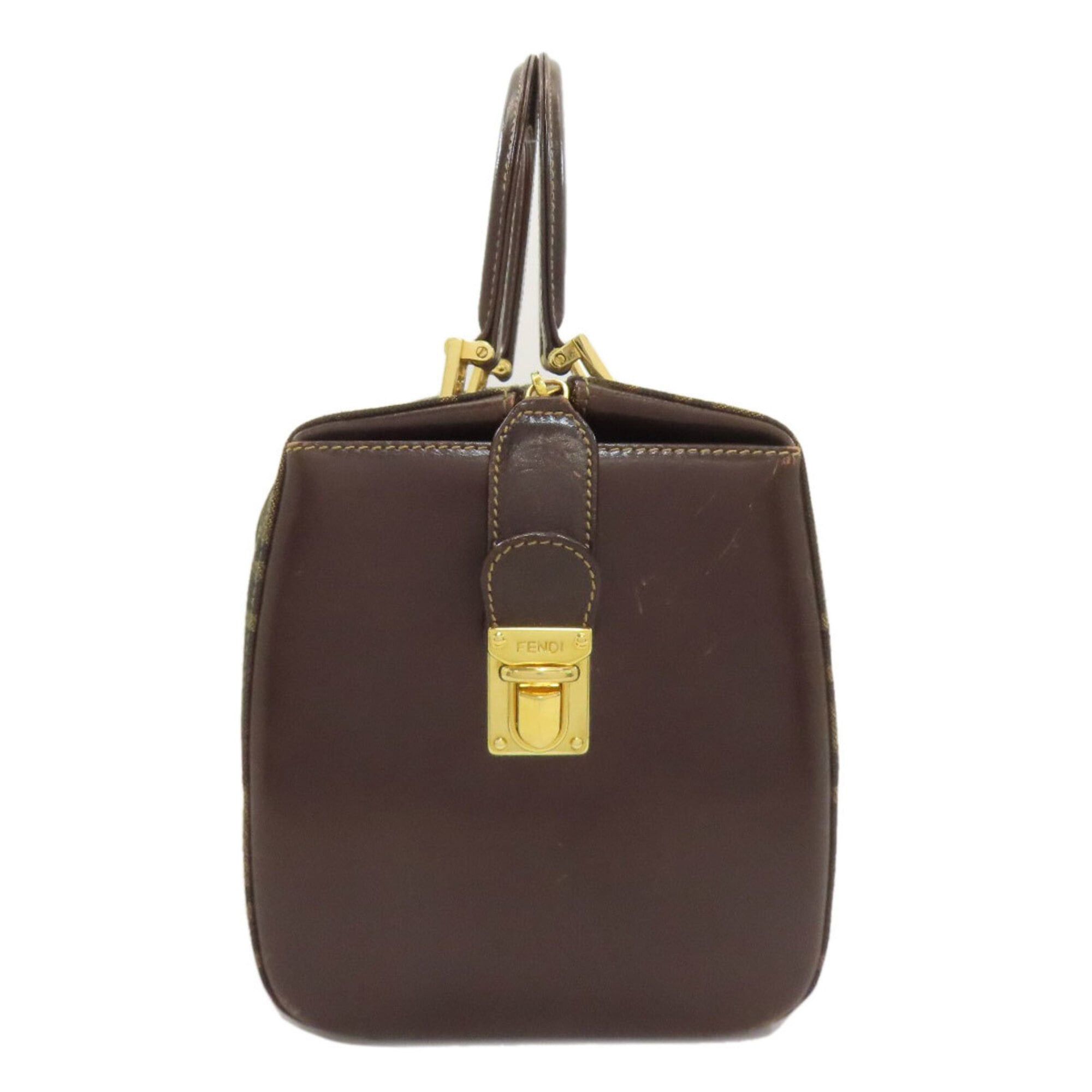 Fendi Fendi Mini Boston Zucca Pattern Handbag Canvas Women's FENDI Size ONE SIZE - 3 Thumbnail