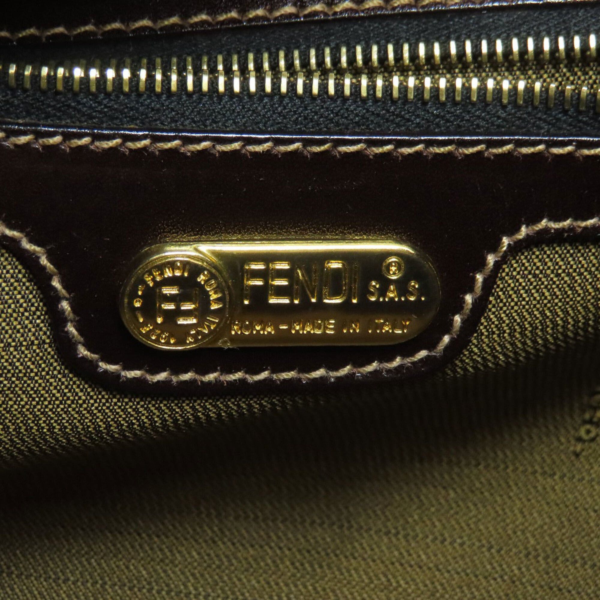 Fendi Fendi Mini Boston Zucca Pattern Handbag Canvas Women's FENDI Size ONE SIZE - 6 Thumbnail