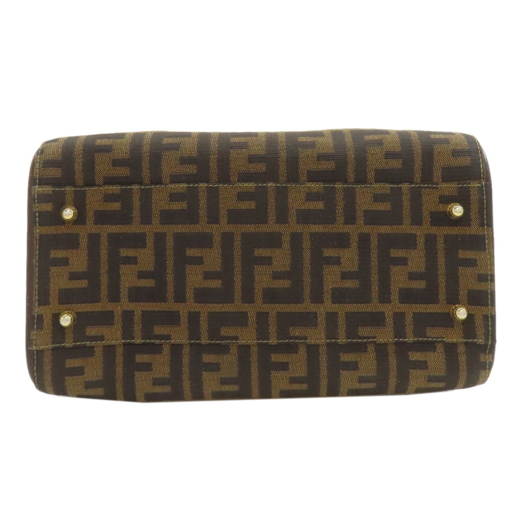 Fendi Fendi Mini Boston Zucca Pattern Handbag Canvas Women's FENDI Size ONE SIZE - 4 Thumbnail