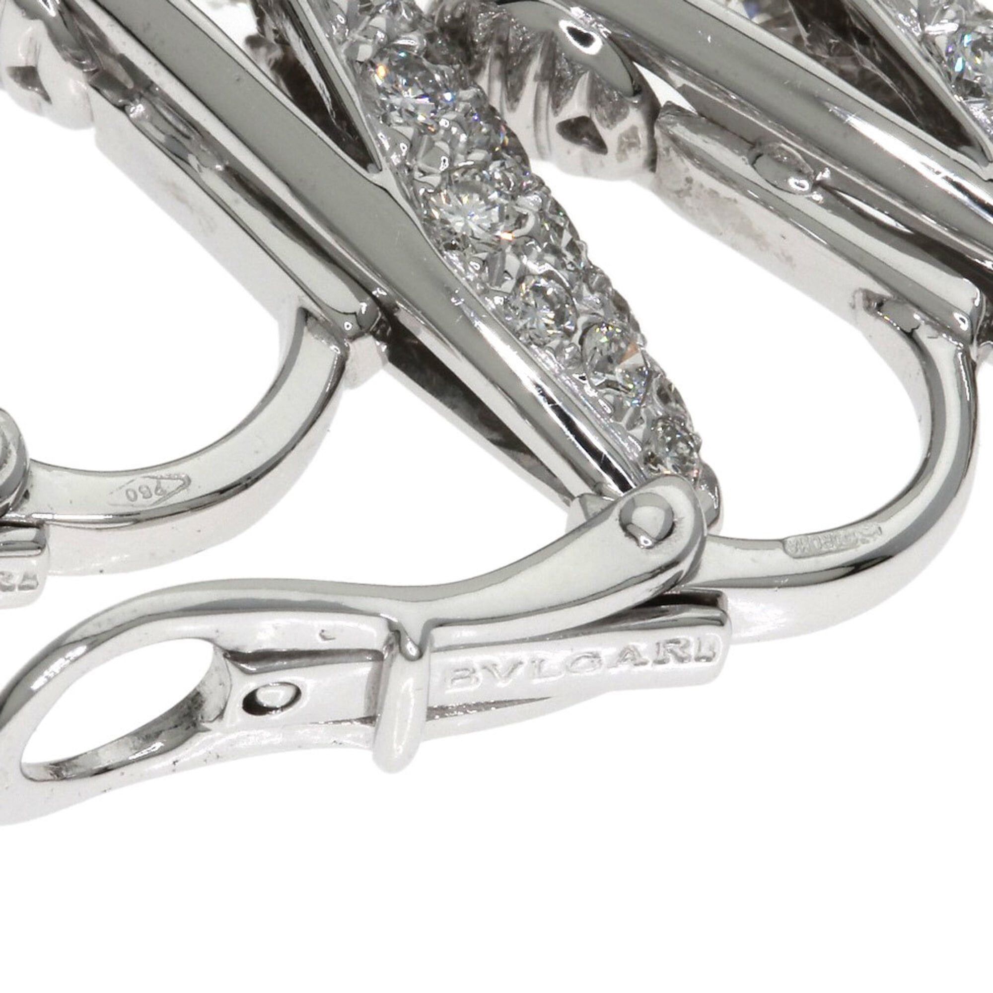 Bvlgari Bulgari Diamond Earrings, 18K White Gold, Women's, BVLGARI Size ONE SIZE - 4 Thumbnail