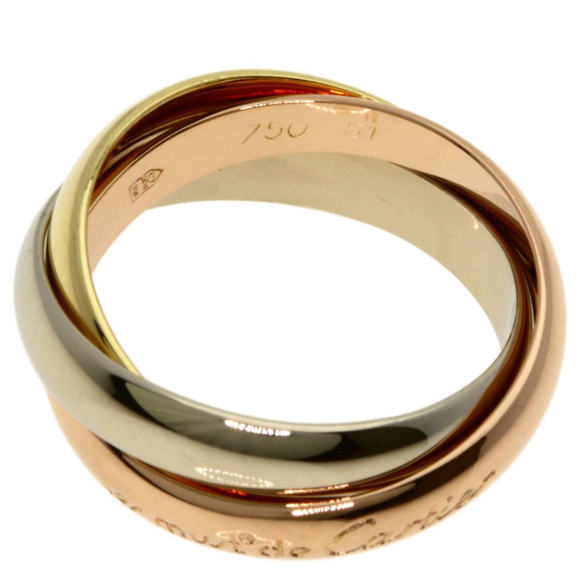 Cartier Cartier Trinity #51 Ring - 18K Yellow Gold/18K White Pink Gold Women's CARTIER Size ONE SIZE - 3 Thumbnail
