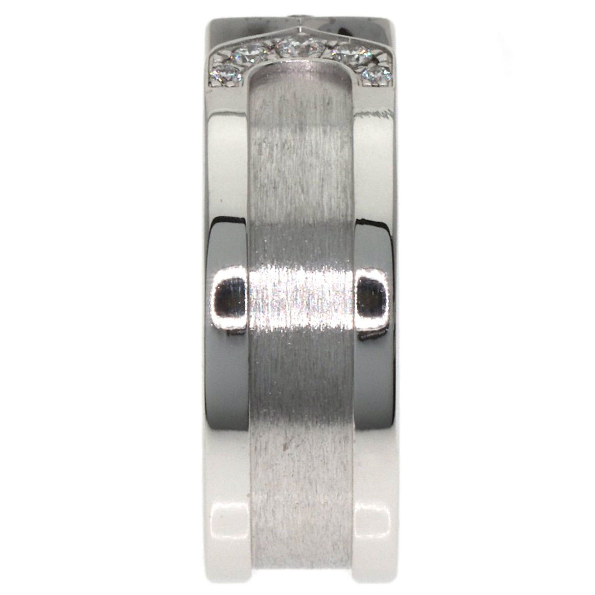Cartier Cartier C2 Ring SM Diamond #48 Ring, 18K White Gold, Women's, CARTIER Size ONE SIZE - 3 Thumbnail