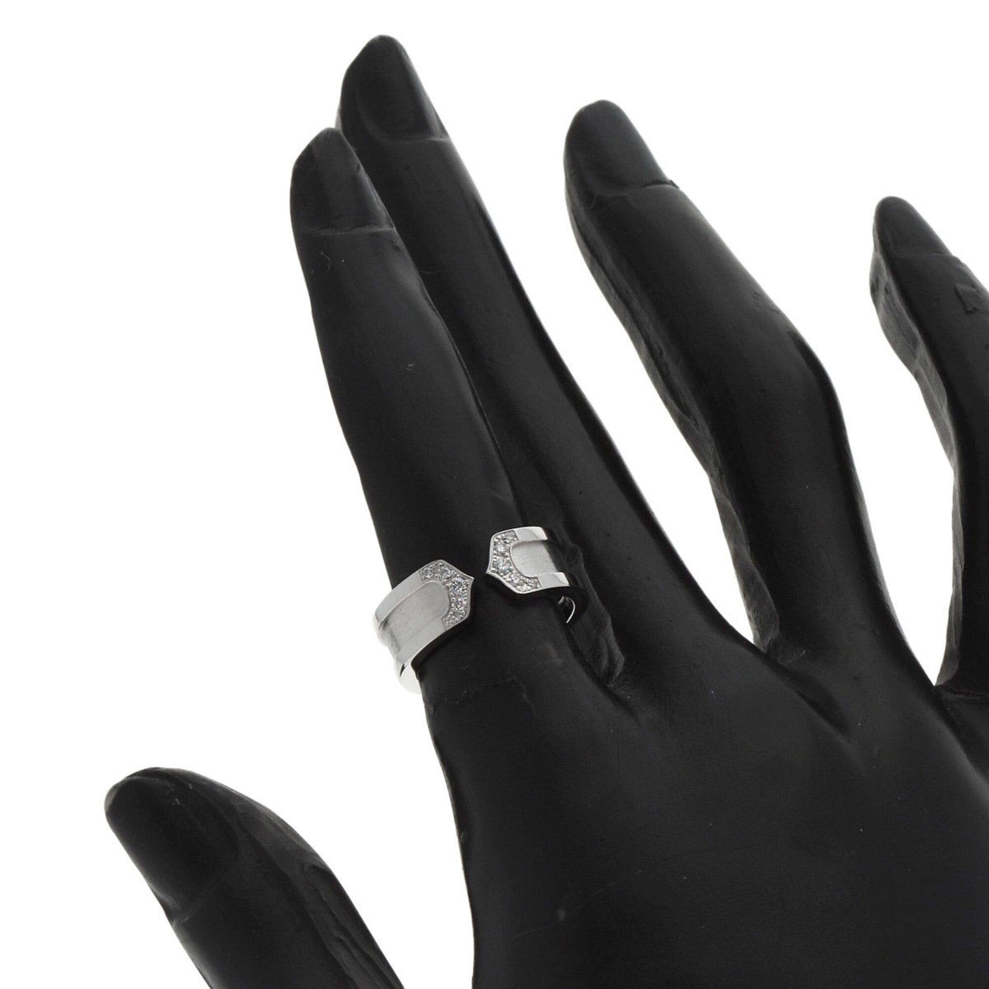Cartier Cartier C2 Ring SM Diamond #48 Ring, 18K White Gold, Women's, CARTIER Size ONE SIZE - 7 Thumbnail