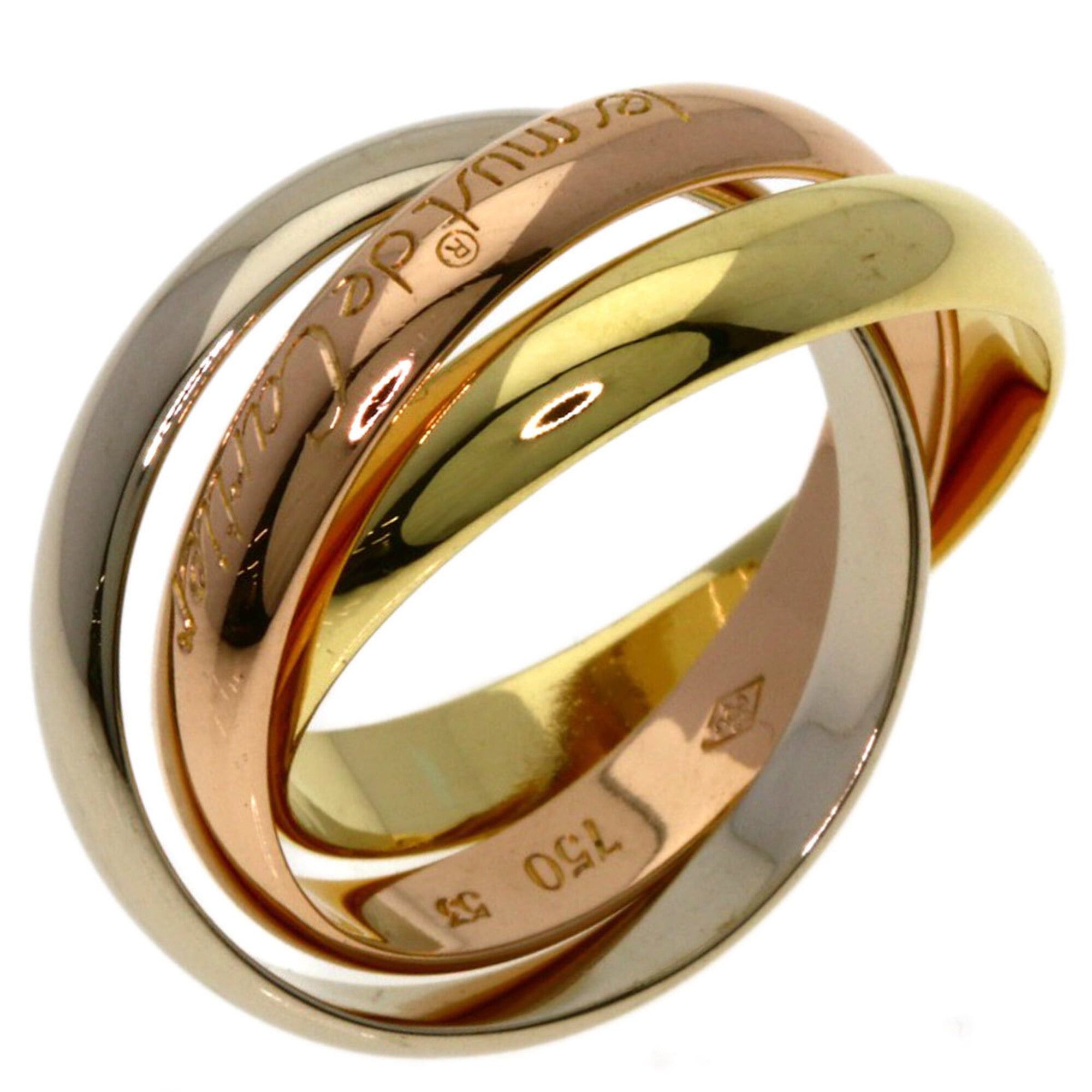 Cartier Cartier Trinity #53 Ring - 18K Yellow Gold/18K White Pink Gold Women's CARTIER Size ONE SIZE - 2 Thumbnail