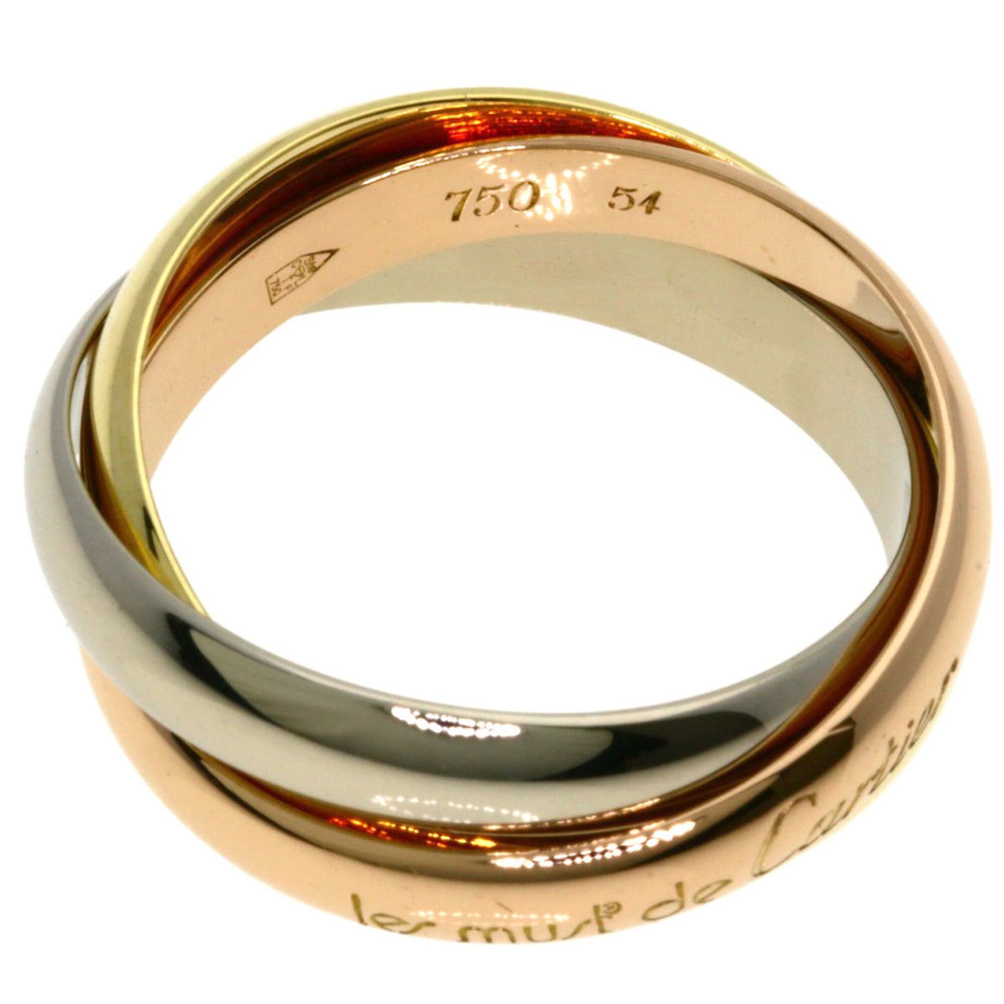 Cartier Cartier Trinity #54 Ring - 18K Yellow Gold/18K White Pink Gold Women's CARTIER Size ONE SIZE - 3 Thumbnail