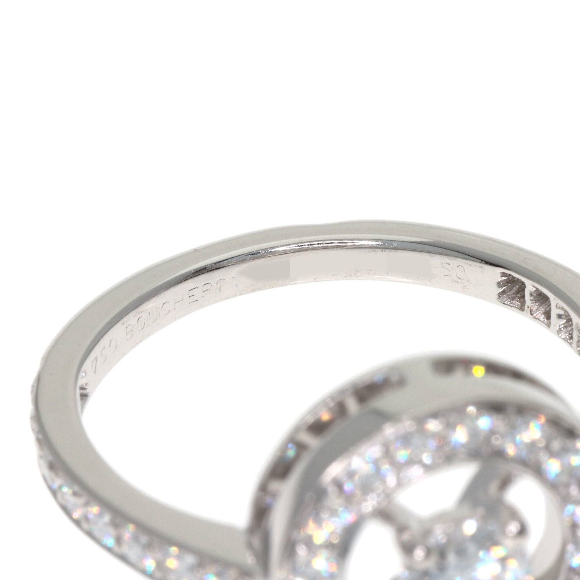 Other Boucheron Avalonde Diamond Ring #50, 18K White Gold, Women's. Size ONE SIZE - 5 Thumbnail