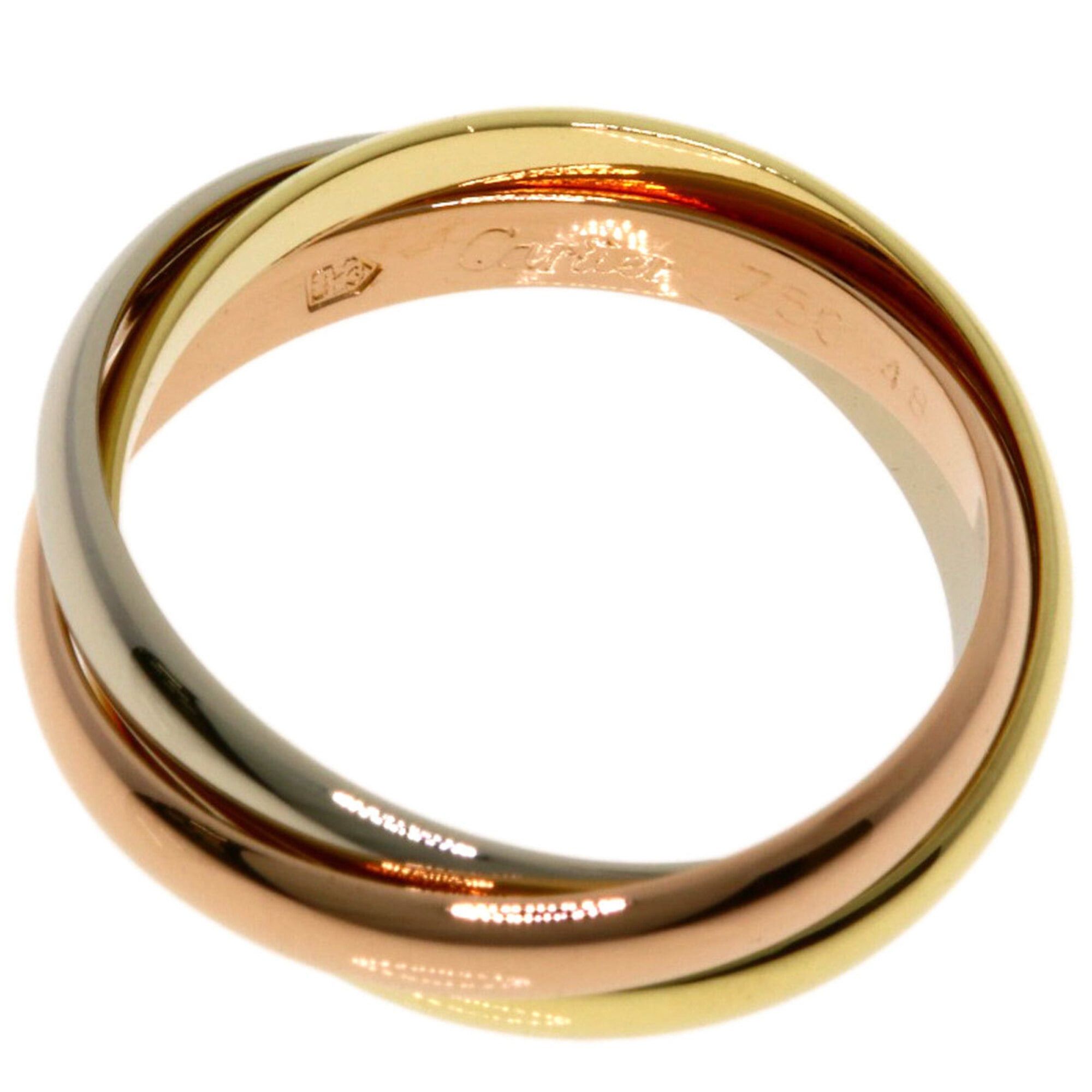 Cartier Cartier Trinity SM #48 Ring - 18K Yellow Gold/18K White Pink Gold Women's CARTIER Size ONE SIZE - 3 Thumbnail