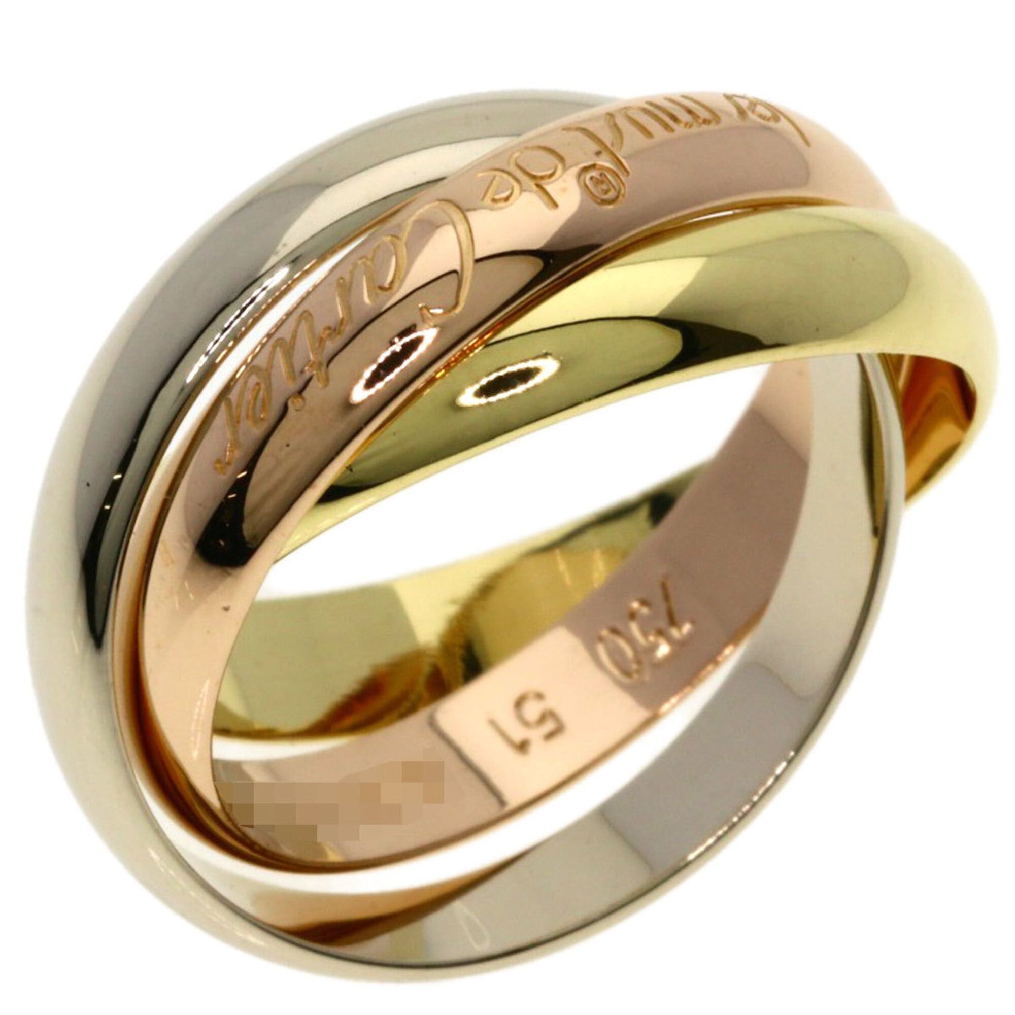 Cartier Cartier Trinity #51 Ring - 18K Yellow Gold/18K White Pink Gold Women's CARTIER Size ONE SIZE - 2 Thumbnail