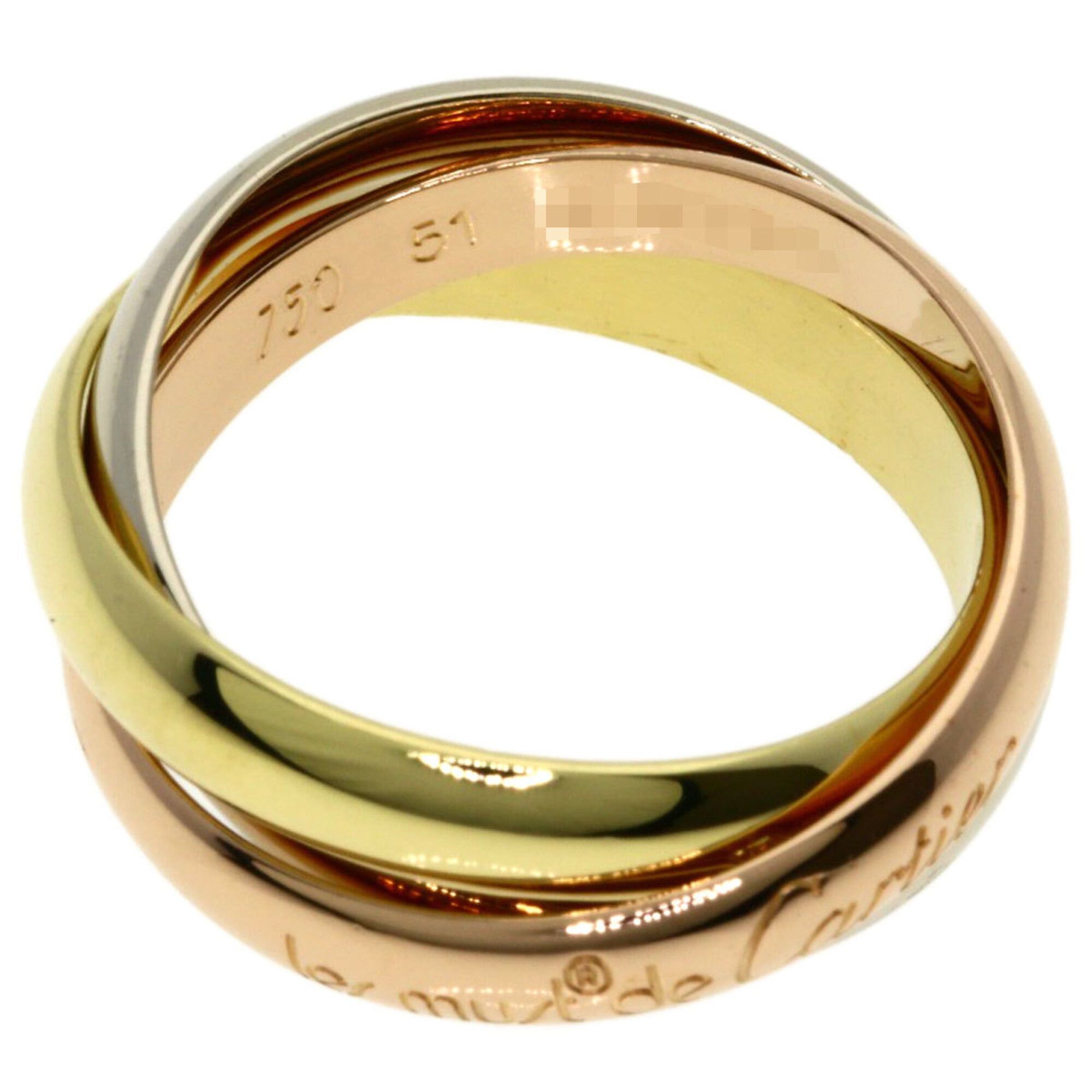 Cartier Cartier Trinity #51 Ring - 18K Yellow Gold/18K White Pink Gold Women's CARTIER Size ONE SIZE - 3 Thumbnail