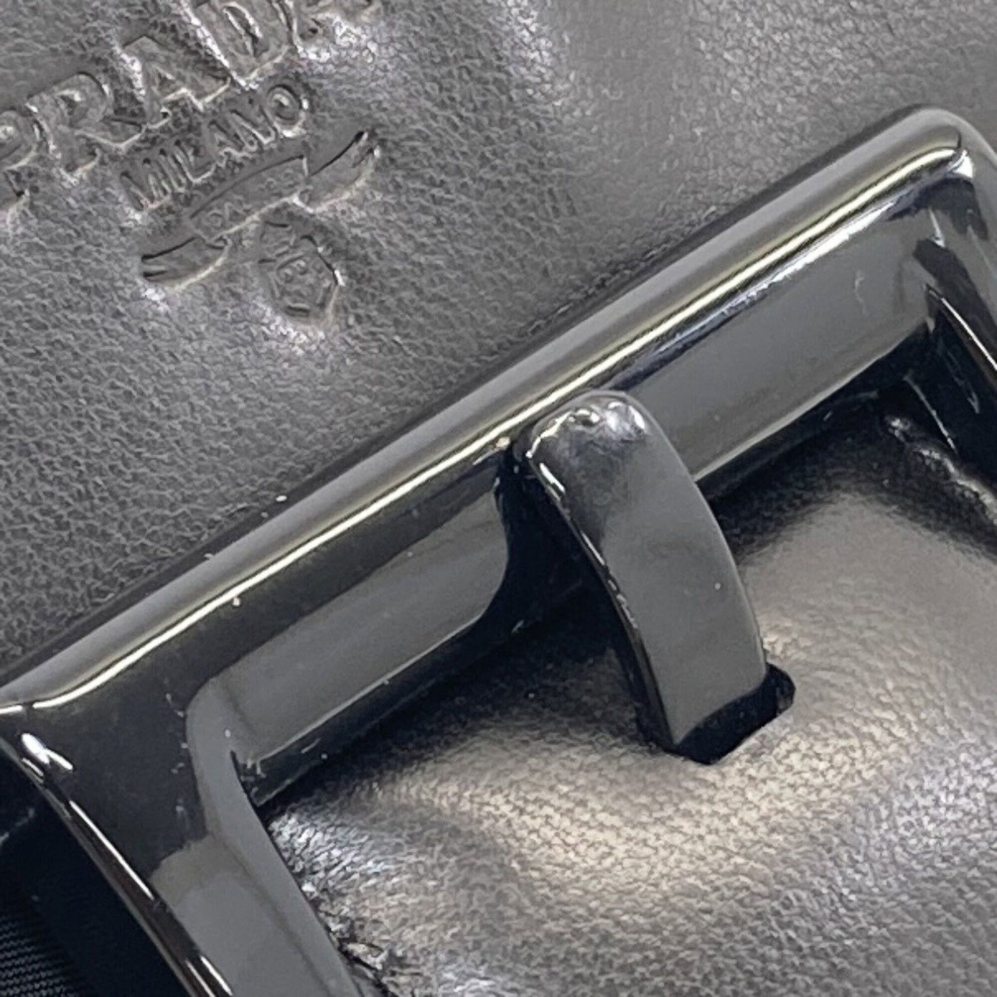 Prada Prada B7128 Belt Motif Handbag Nylon/Leather Women's PRADA Size ONE SIZE - 9 Thumbnail
