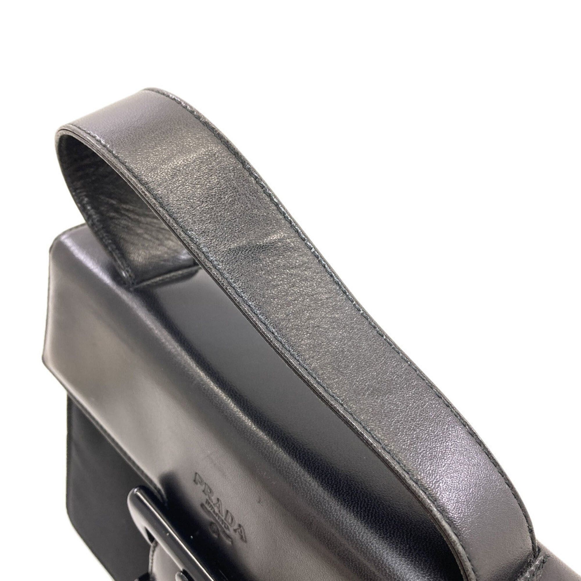 Prada Prada B7128 Belt Motif Handbag Nylon/Leather Women's PRADA Size ONE SIZE - 18 Thumbnail