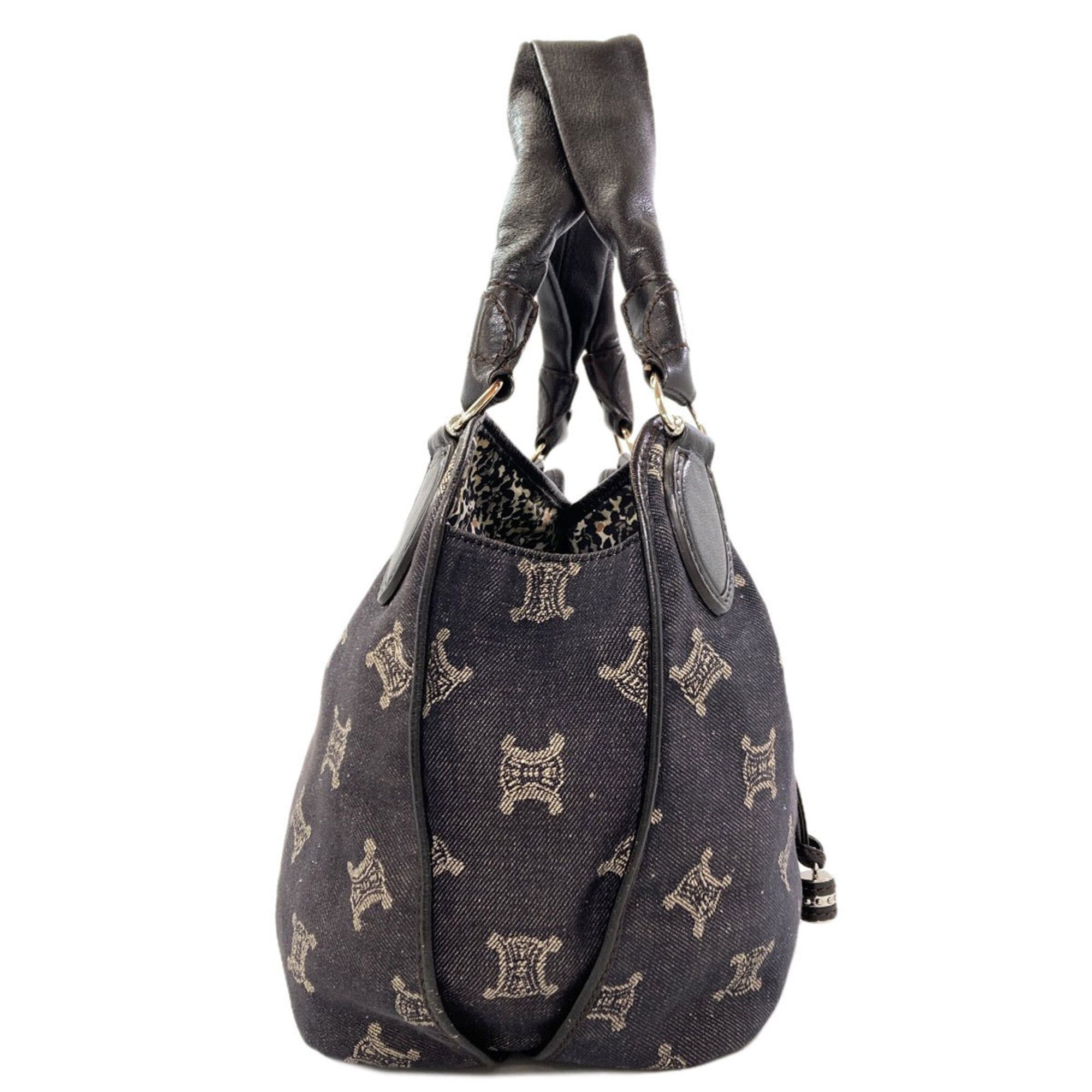 Celine Celine Macadam pattern handbag, denim, women's. Size ONE SIZE - 3 Thumbnail