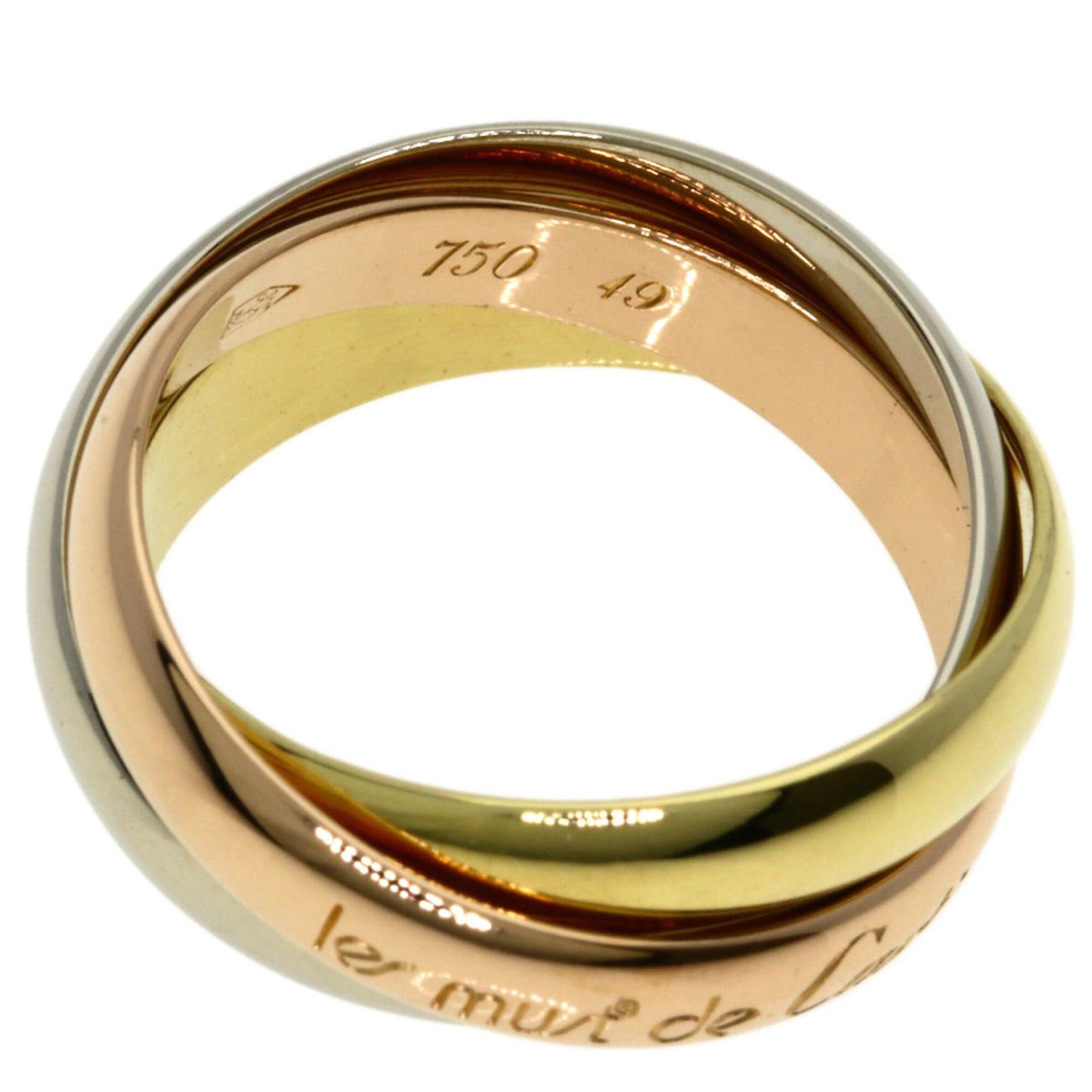 Cartier Cartier Trinity #49 Ring - 18K Yellow Gold/18K White Pink Gold Women's CARTIER Size ONE SIZE - 3 Thumbnail