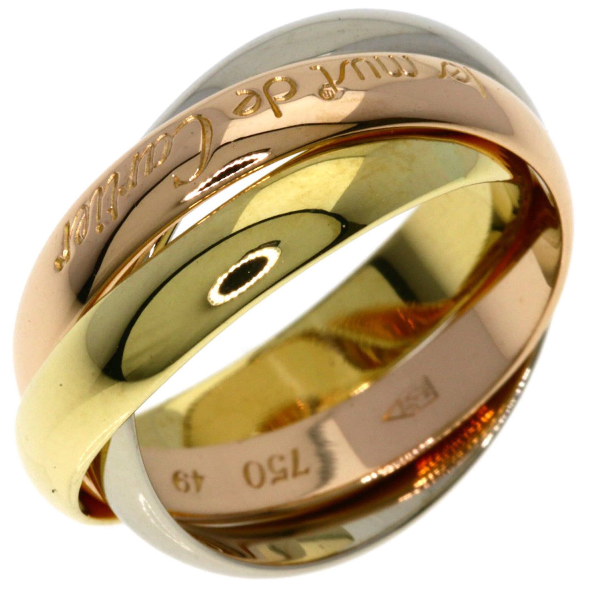 Cartier Cartier Trinity #49 Ring - 18K Yellow Gold/18K White Pink Gold Women's CARTIER Size ONE SIZE - 2 Thumbnail